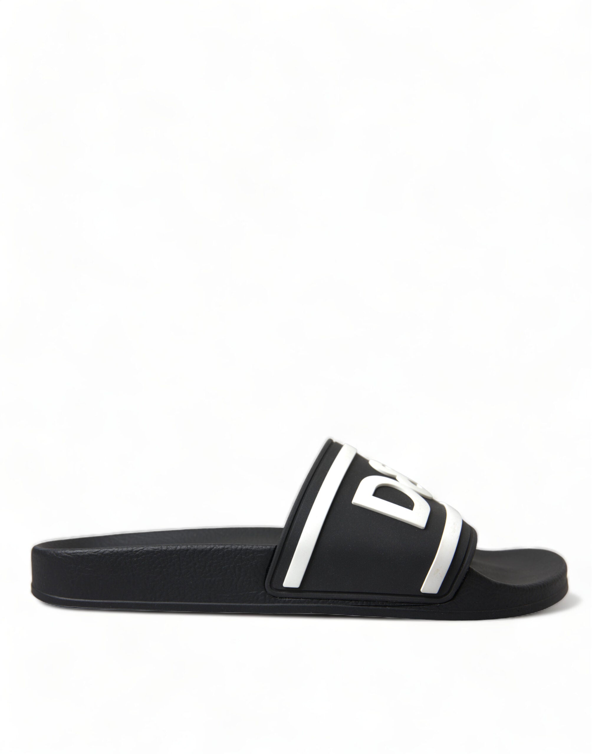 Dolce & Gabbana Black Rubber Sandals Slippers Beachwear Men Shoes - DEA STILOSA MILANO