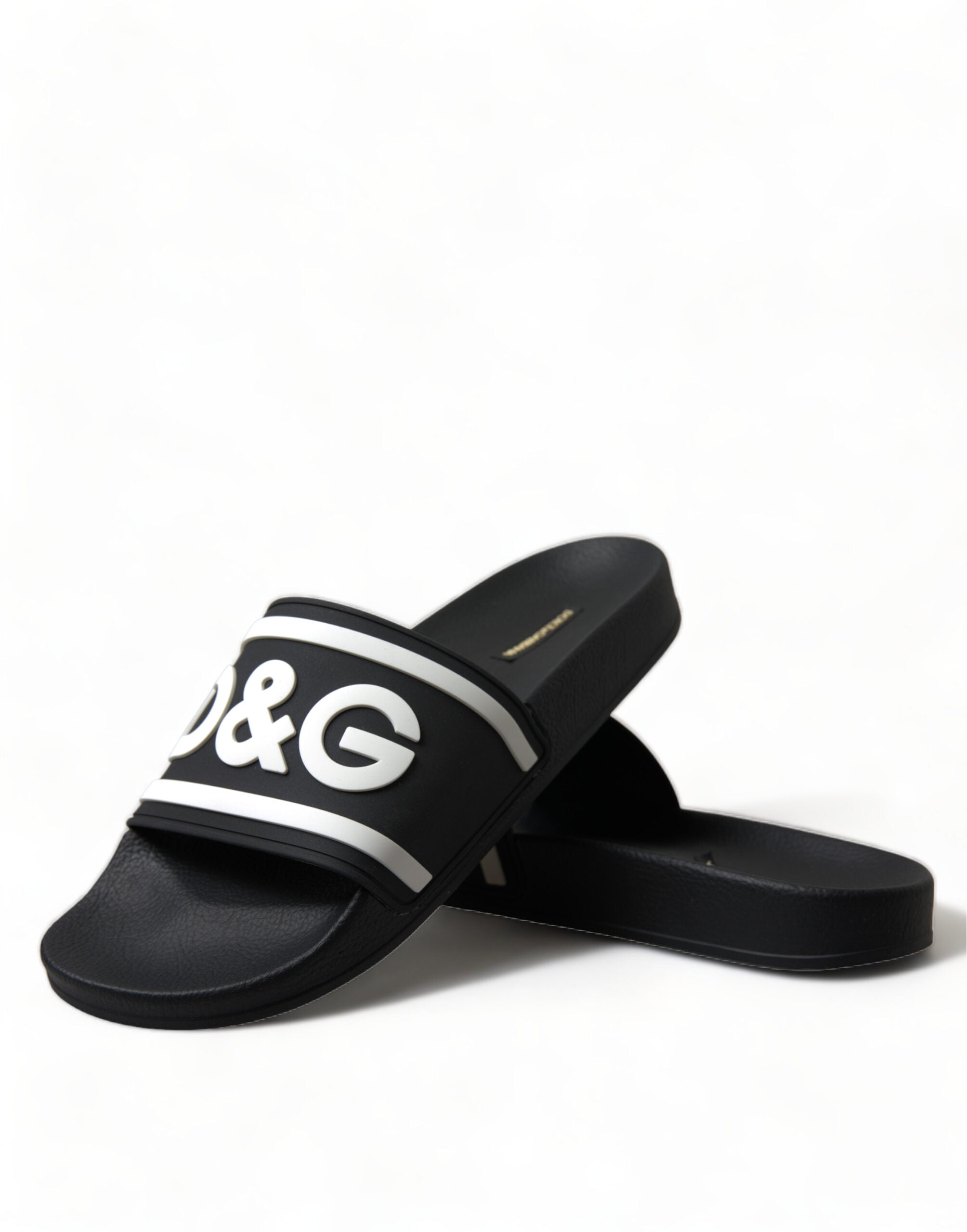 Dolce & Gabbana Black Rubber Sandals Slippers Beachwear Men Shoes - DEA STILOSA MILANO