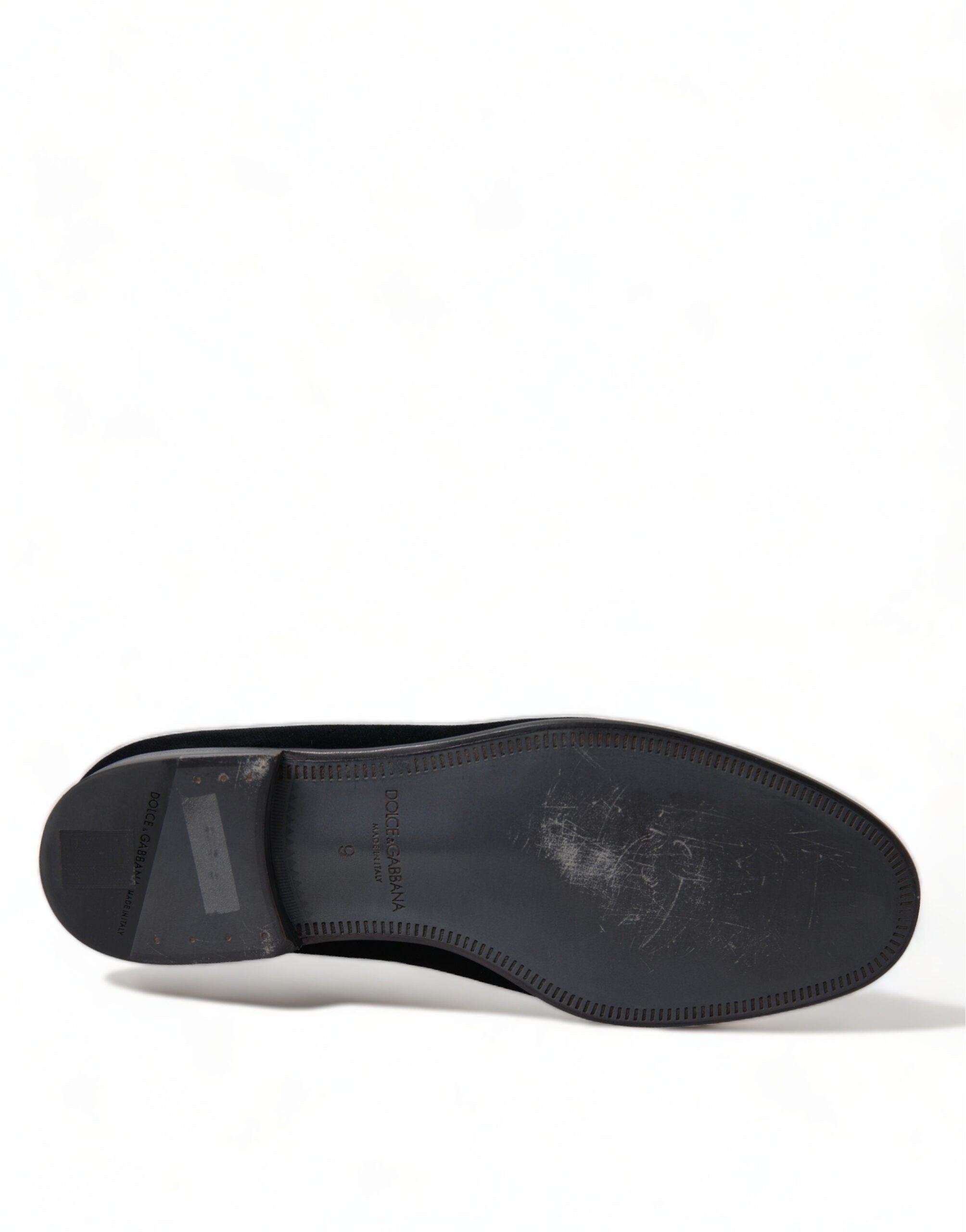 Dolce & Gabbana Black Velvet Loafers Formal Shoes - DEA STILOSA MILANO