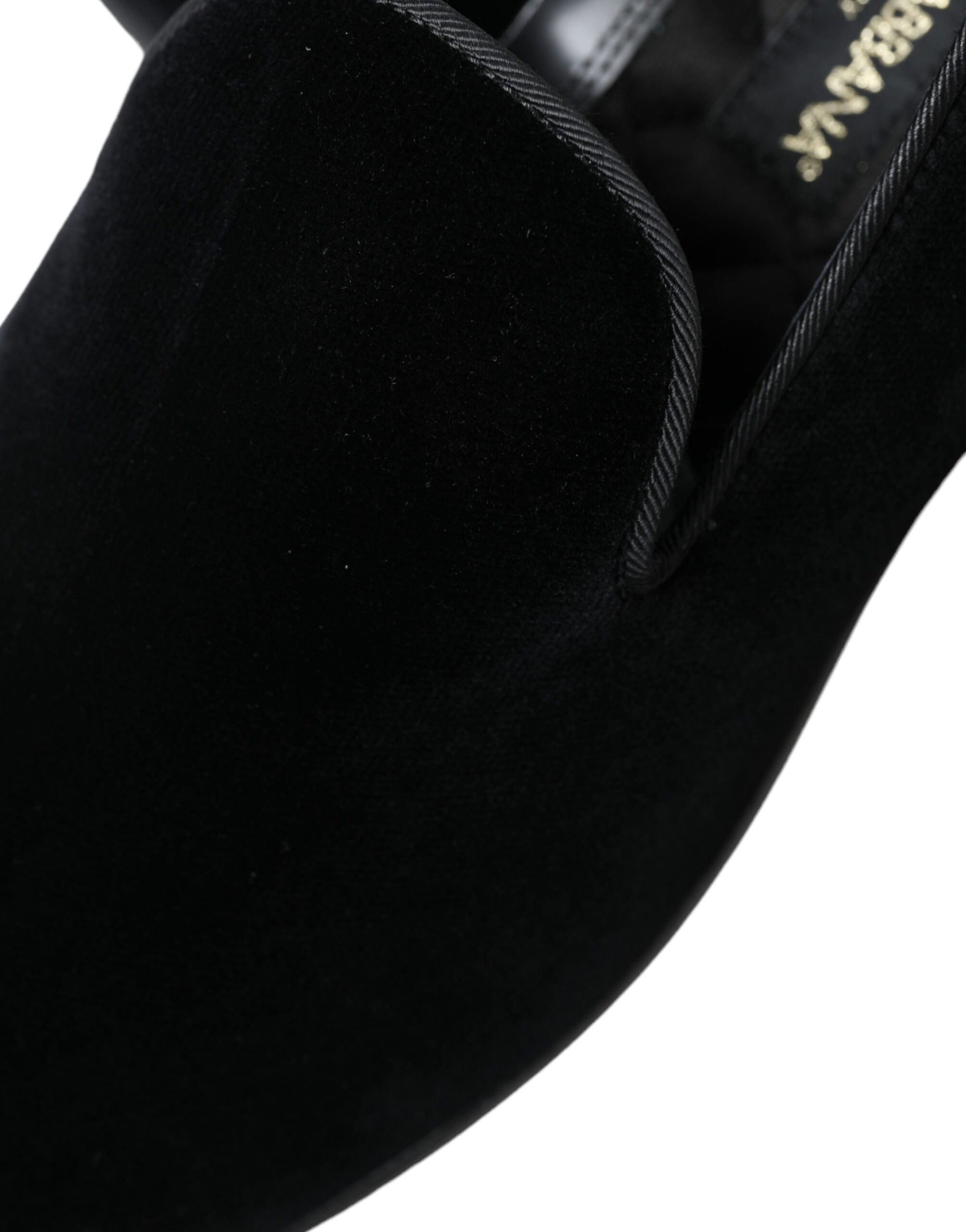 Dolce & Gabbana Black Velvet Loafers Formal Shoes - DEA STILOSA MILANO