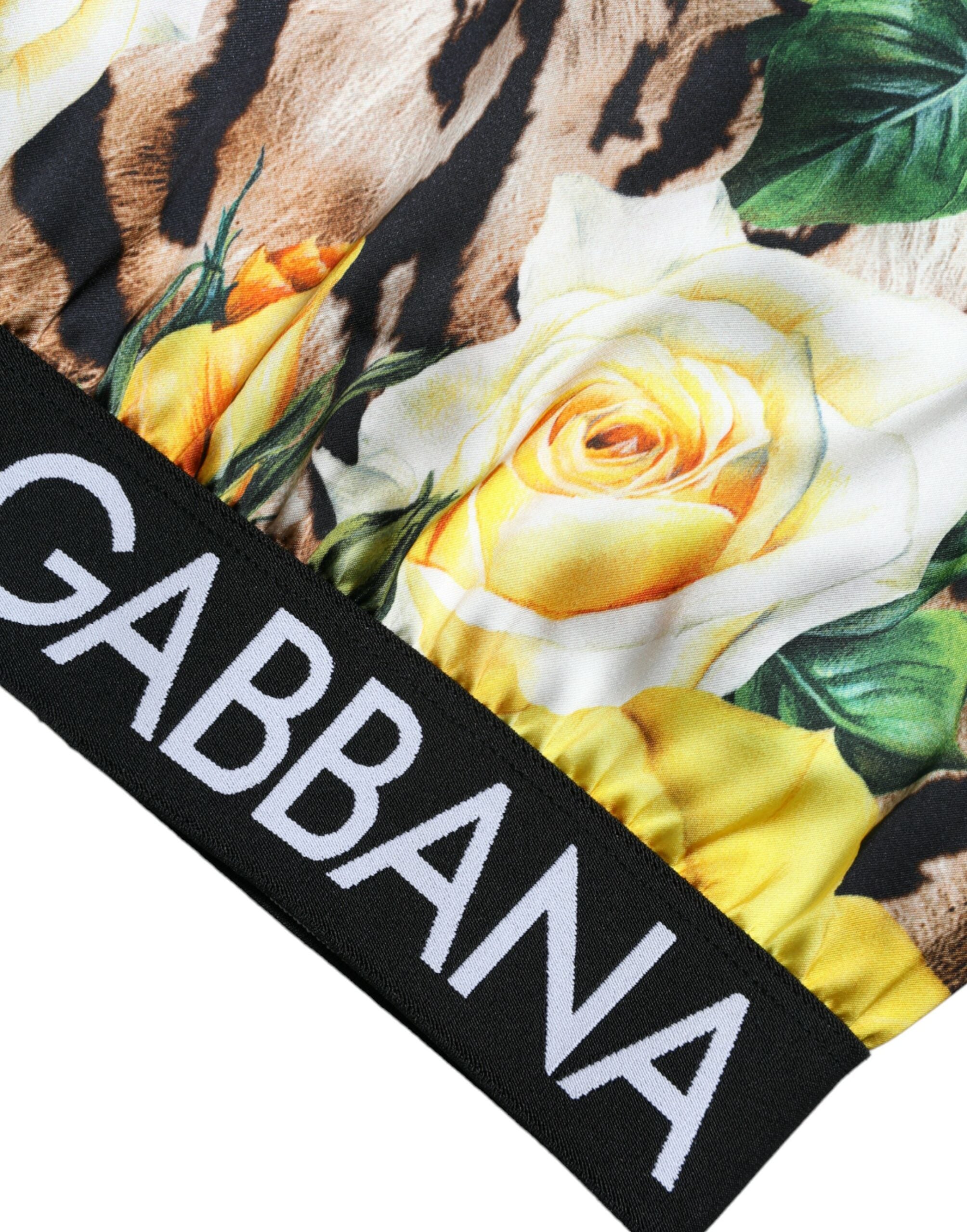 Dolce & Gabbana Multicolor Floral Long Sleeves Cropped Top - DEA STILOSA MILANO
