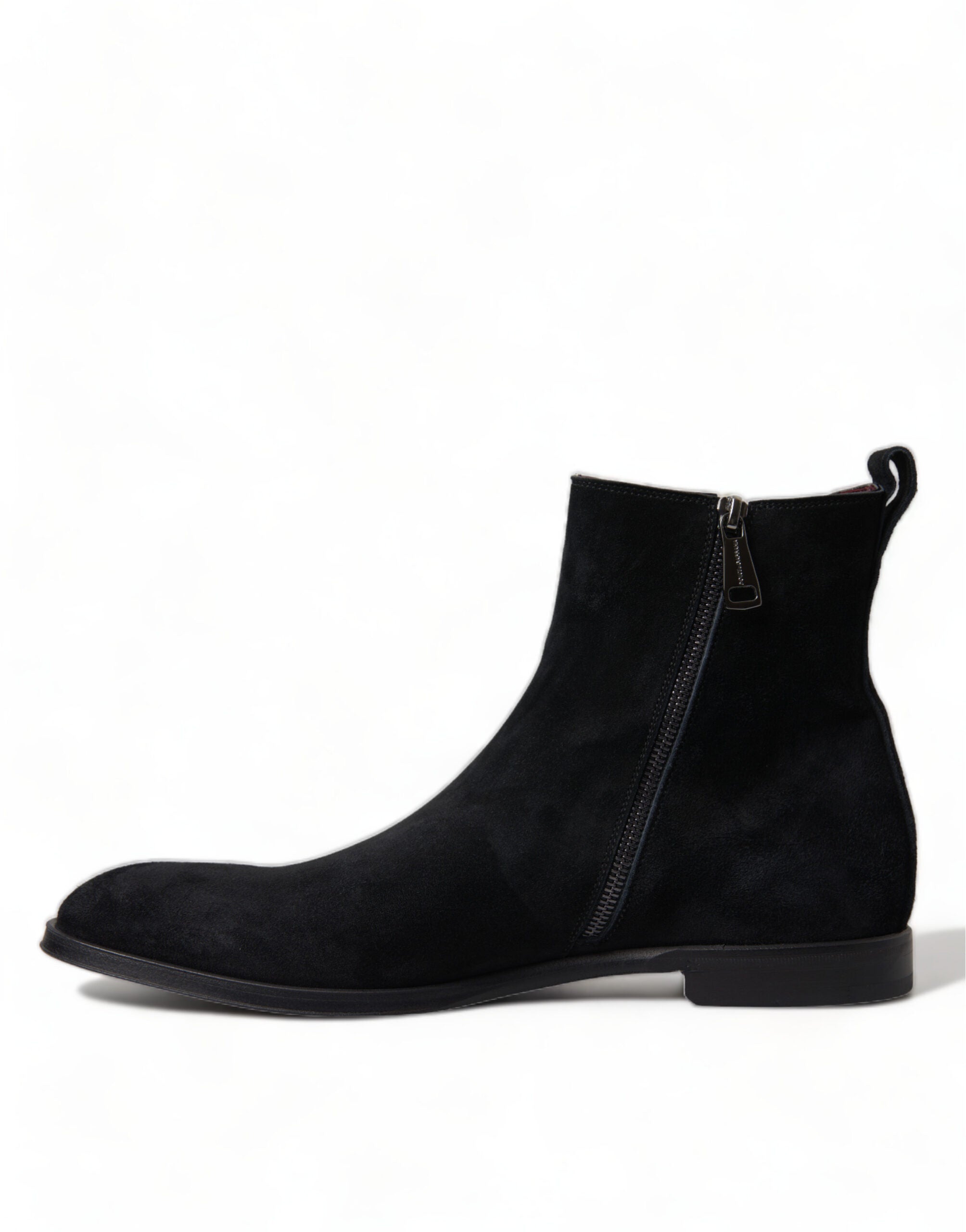 Dolce & Gabbana Black Suede Leather Mid Calf Men Boots Shoes - DEA STILOSA MILANO