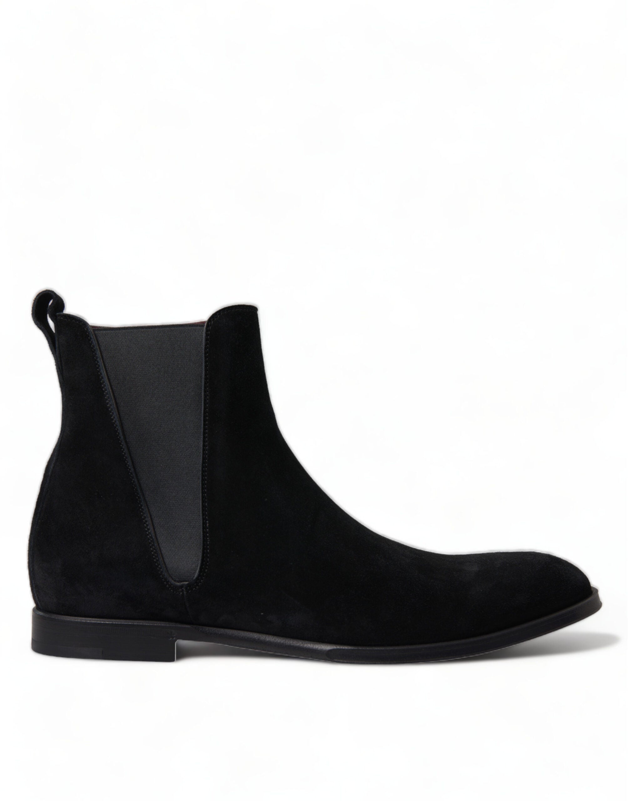 Dolce & Gabbana Black Suede Leather Mid Calf Men Boots Shoes - DEA STILOSA MILANO