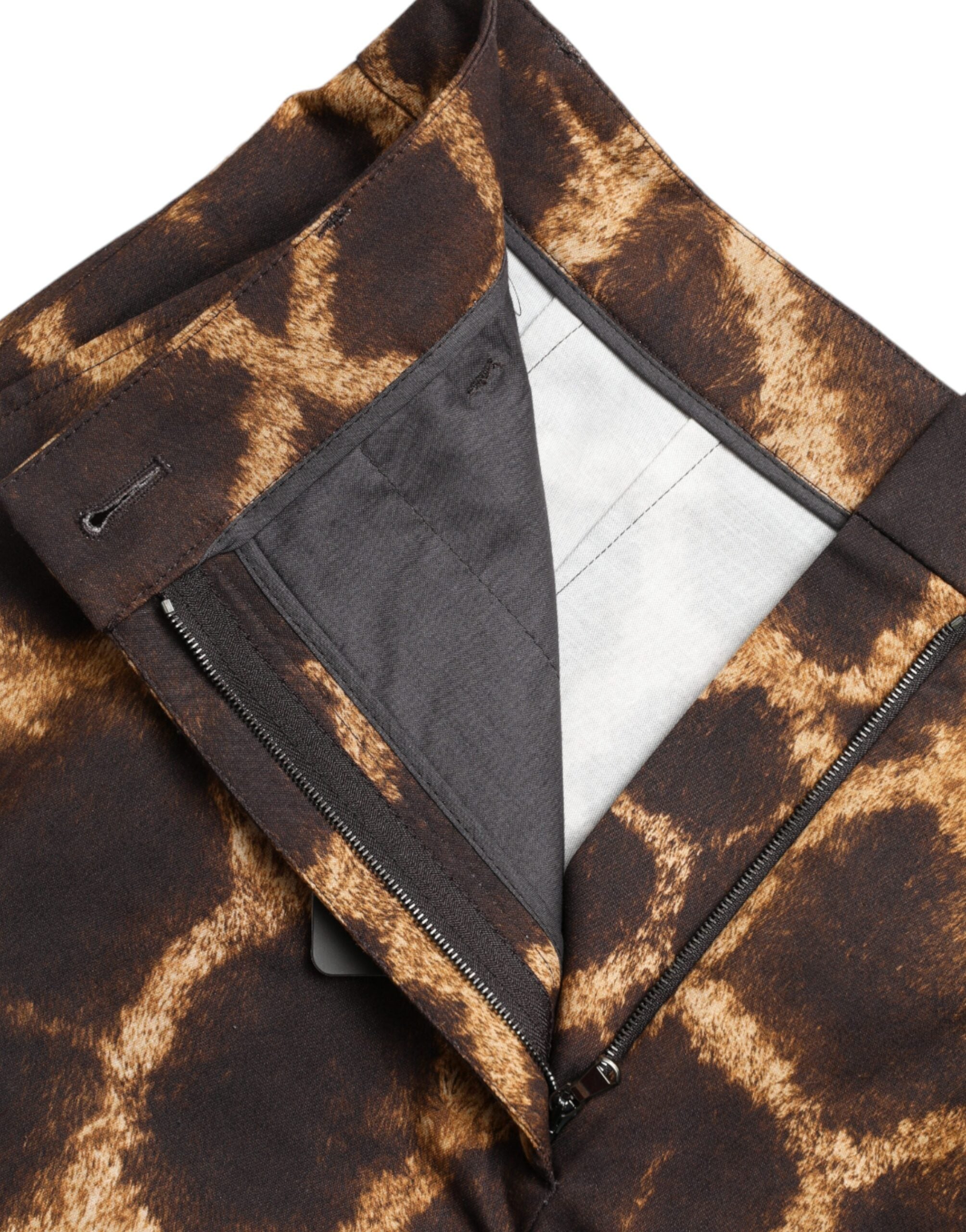 Dolce & Gabbana Brown Giraffe High Waist Hot Pants Shorts - DEA STILOSA MILANO