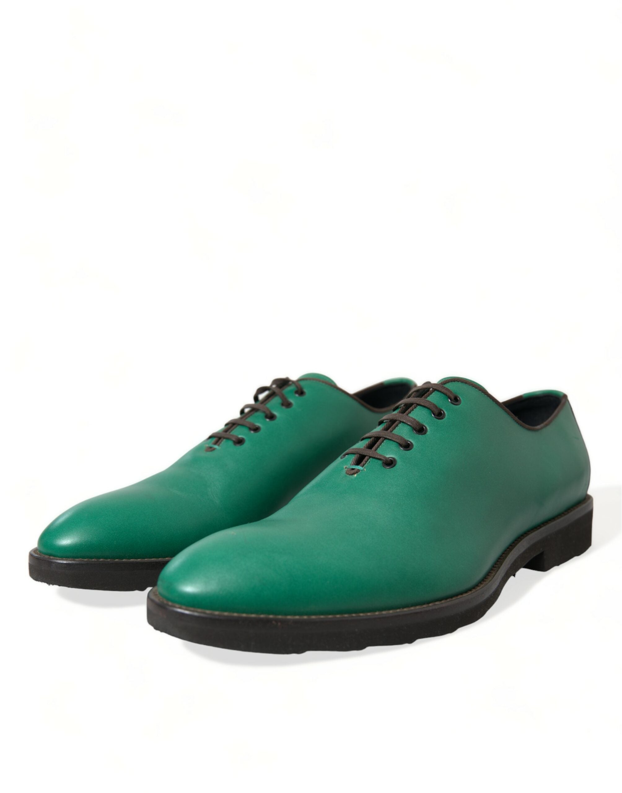 Dolce & Gabbana Green Leather Lace Up Oxford Dress Shoes - DEA STILOSA MILANO