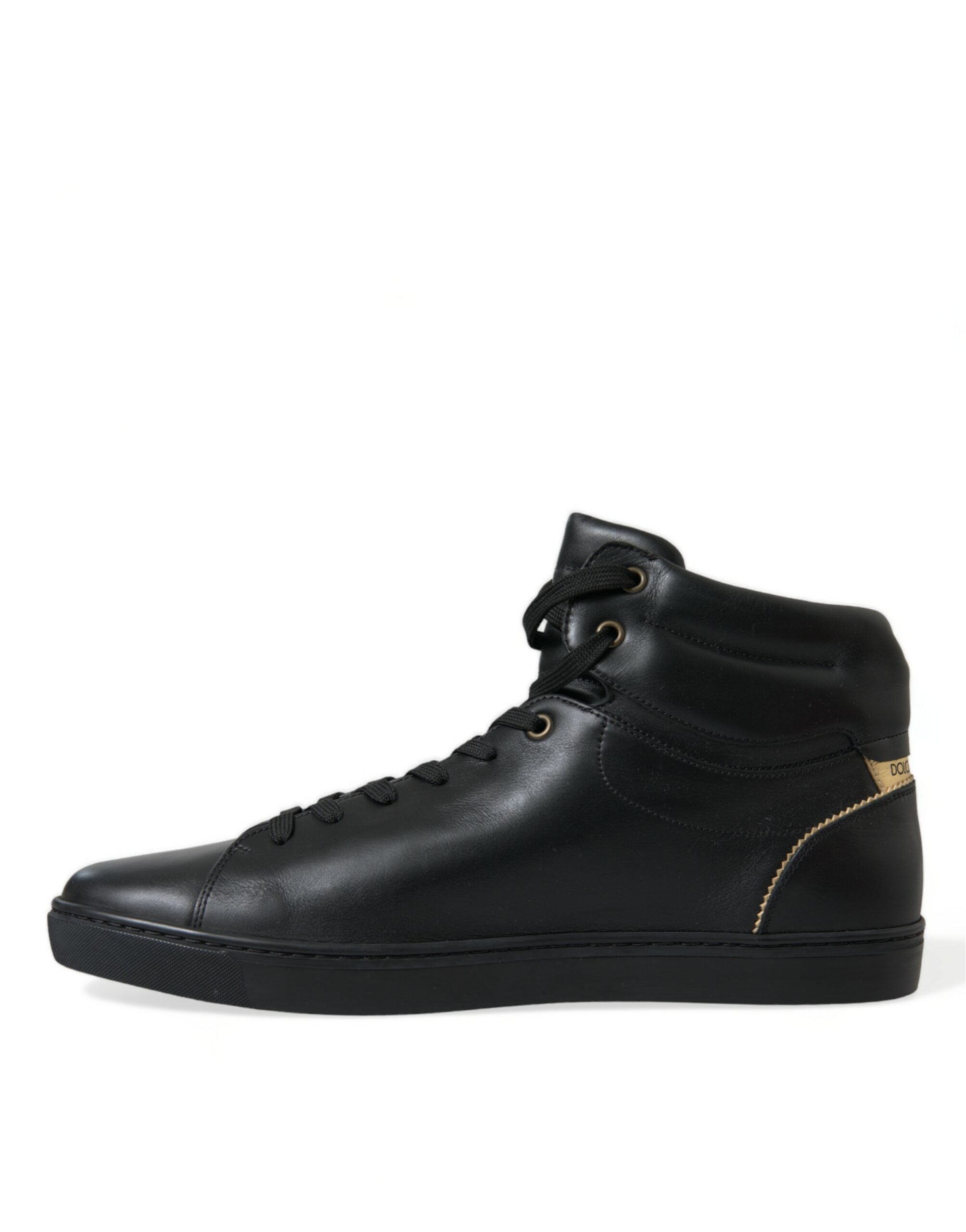 Dolce & Gabbana Black Crown Bee logo Mid Top Portofino Sneakers Shoes - DEA STILOSA MILANO