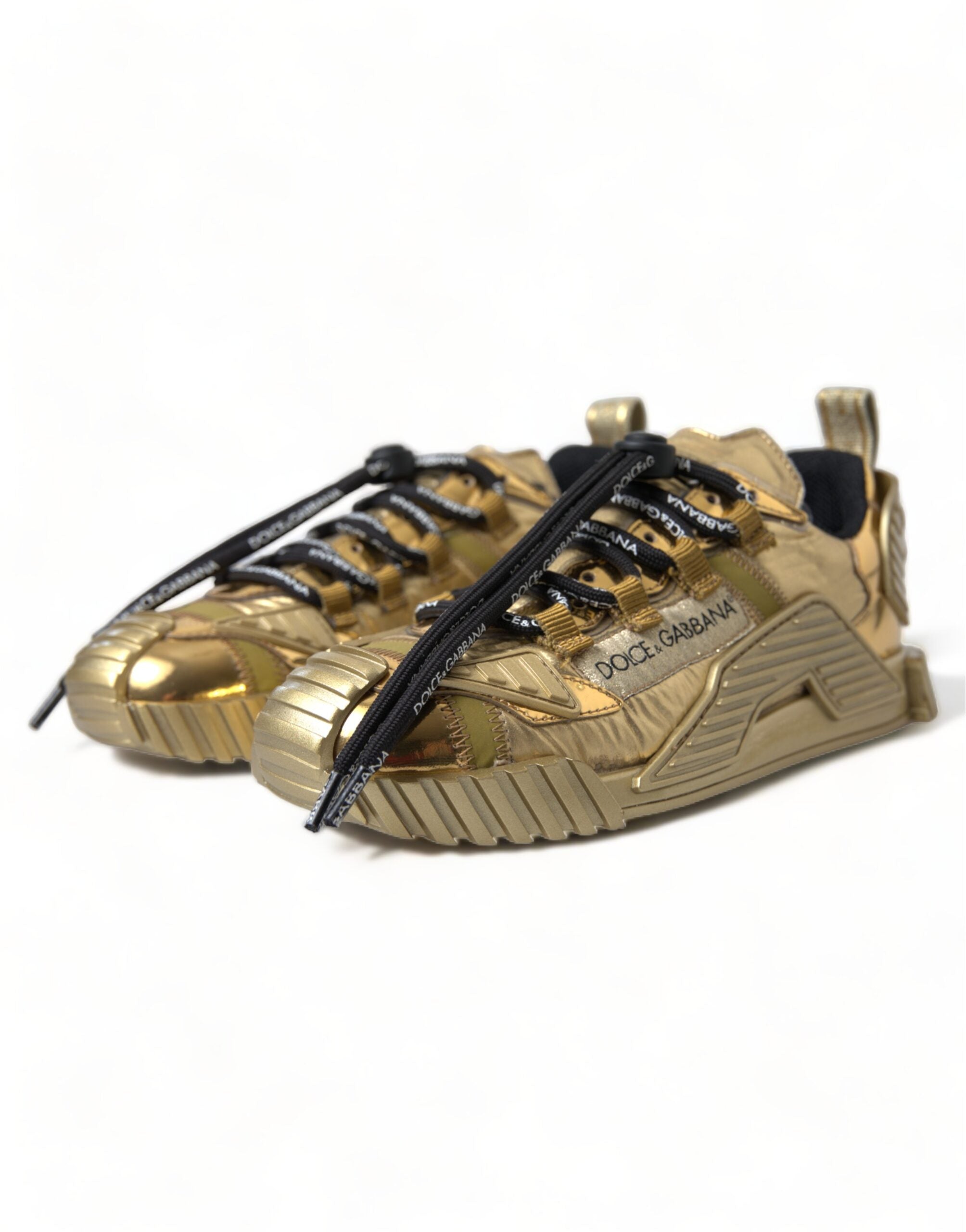 Dolce & Gabbana Metallic Gold NS1 Low Top Sneakers Shoes - DEA STILOSA MILANO