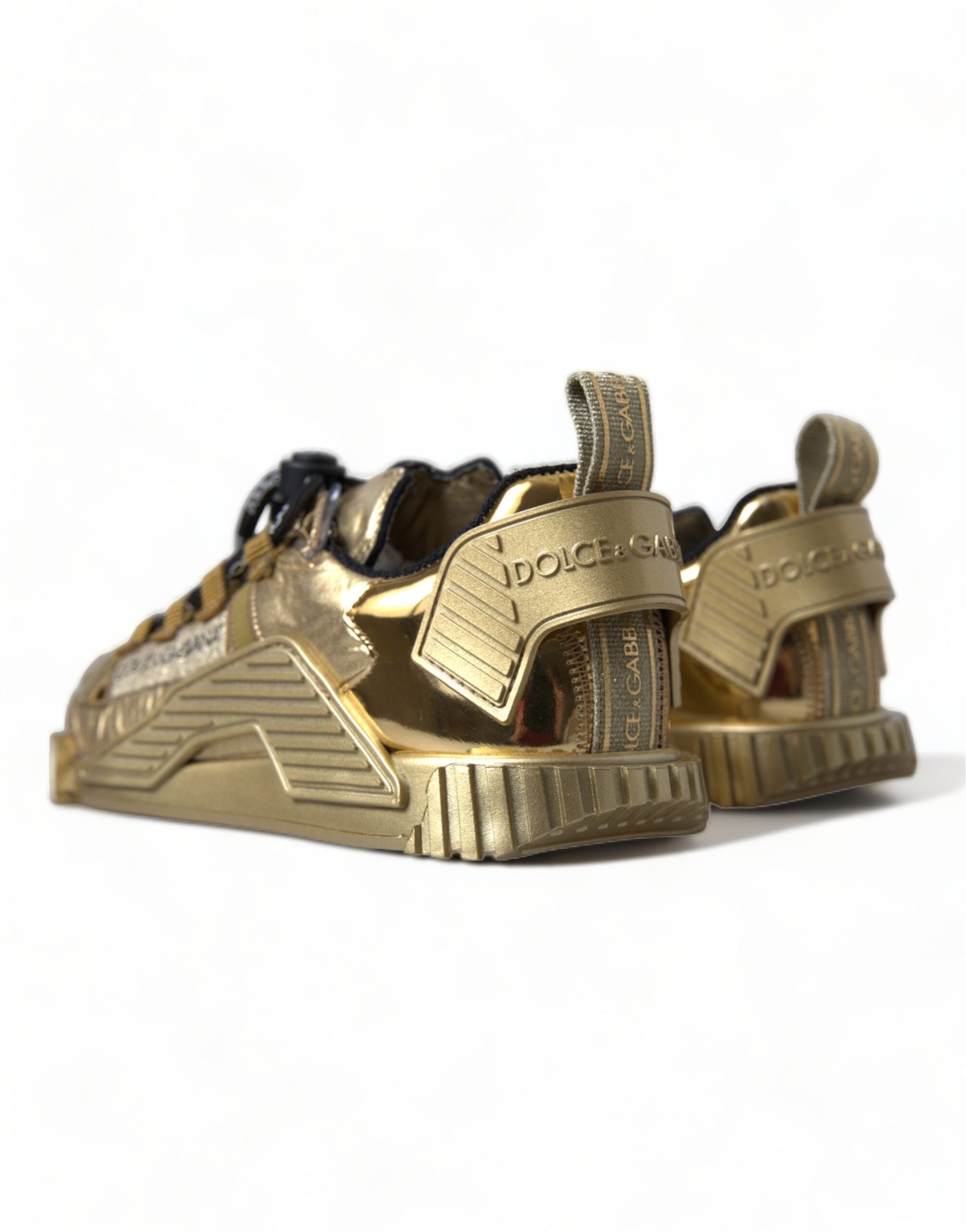 Dolce & Gabbana Metallic Gold NS1 Low Top Sneakers Shoes - DEA STILOSA MILANO
