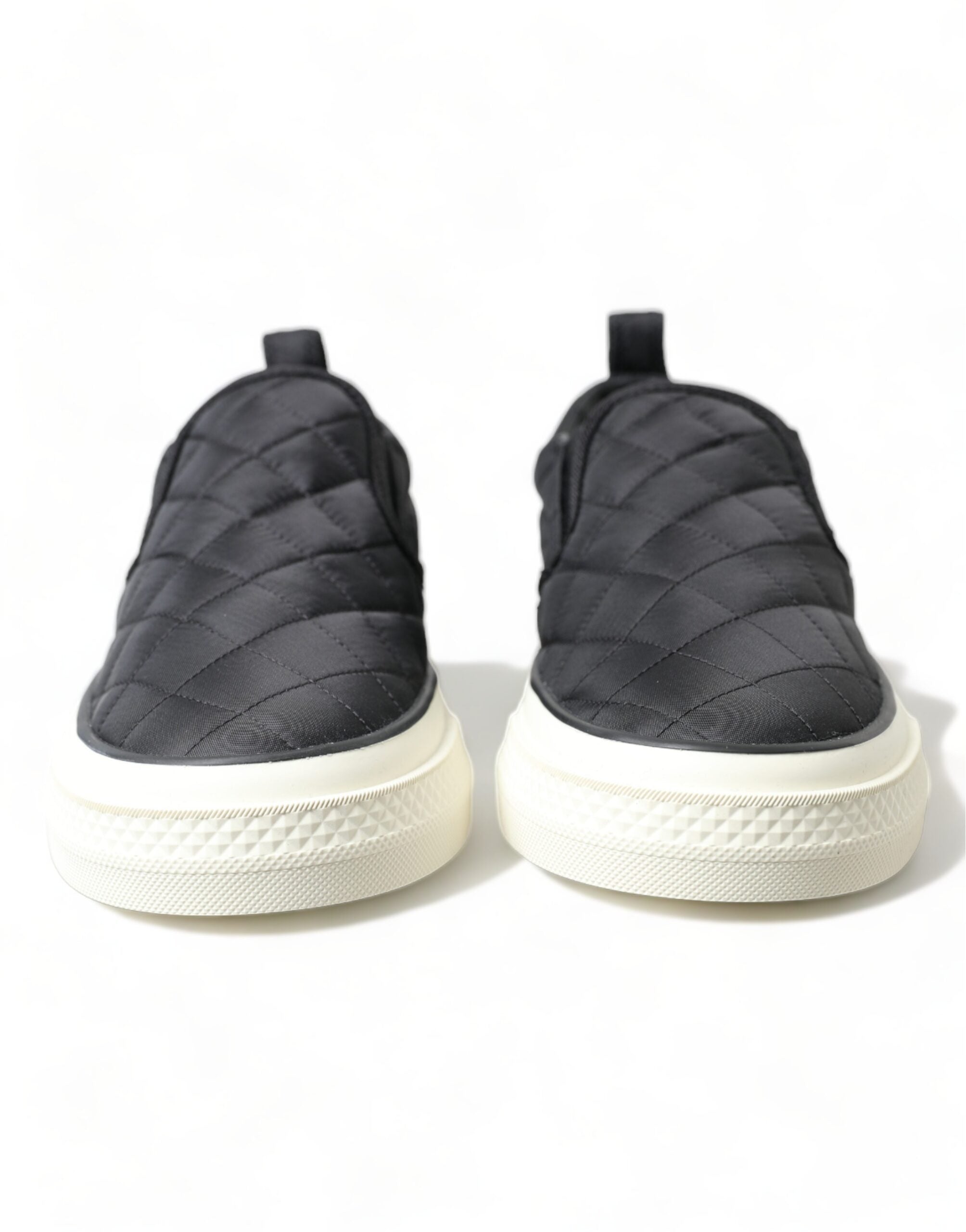 Dolce & Gabbana Black Quilted Slip On Low Top Sneakers Shoes - DEA STILOSA MILANO
