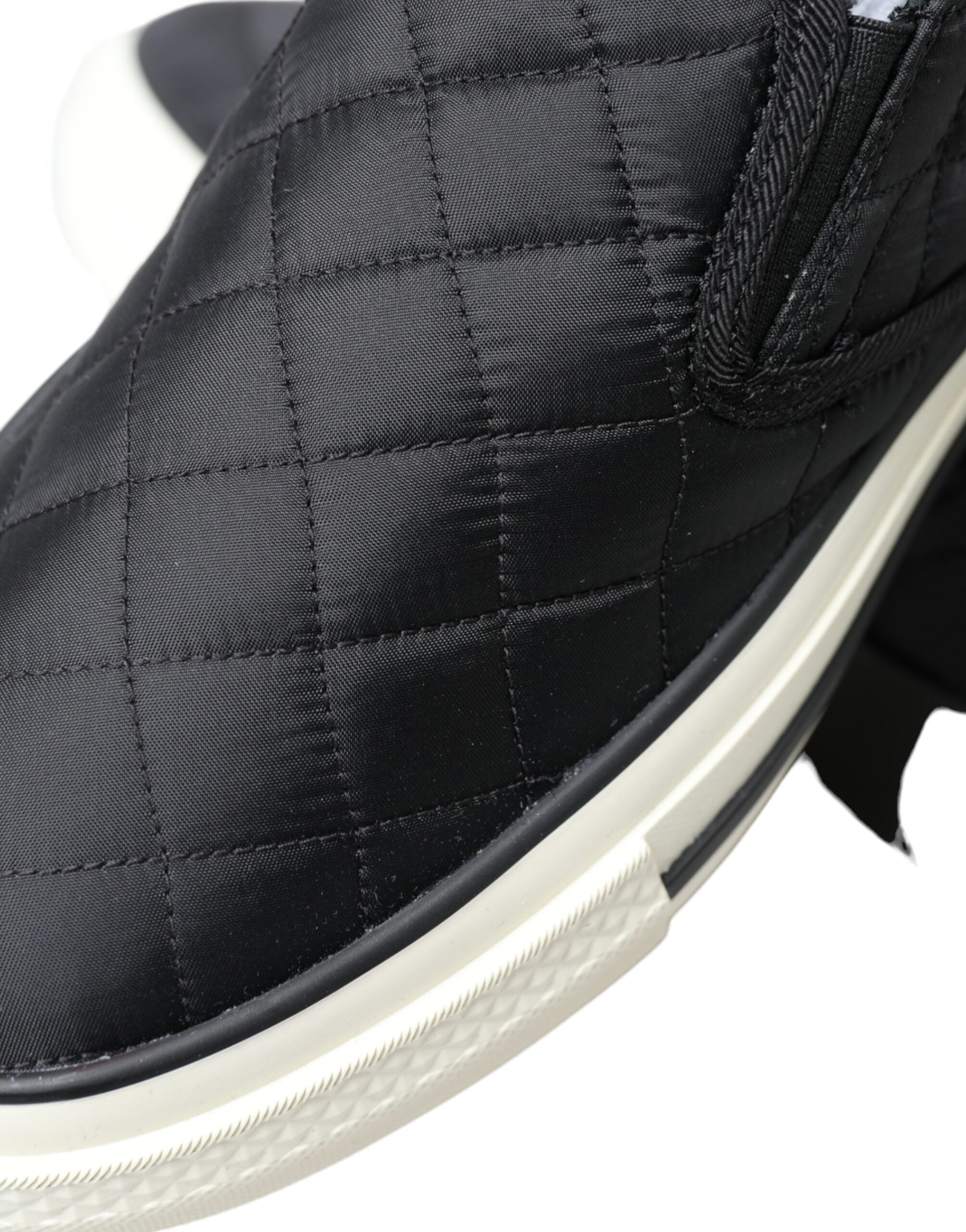 Dolce & Gabbana Black Quilted Slip On Low Top Sneakers Shoes - DEA STILOSA MILANO