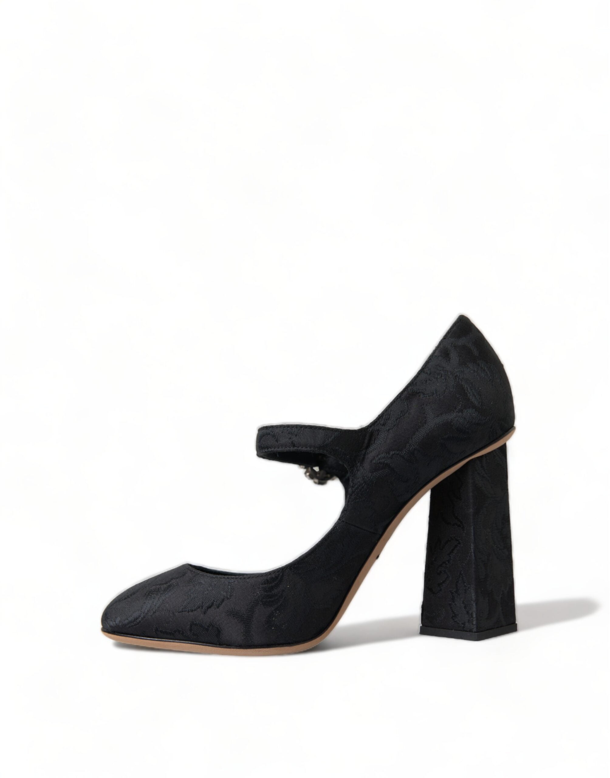 Dolce & Gabbana Black Brocade Mary Janes Heels Pumps Shoes - DEA STILOSA MILANO