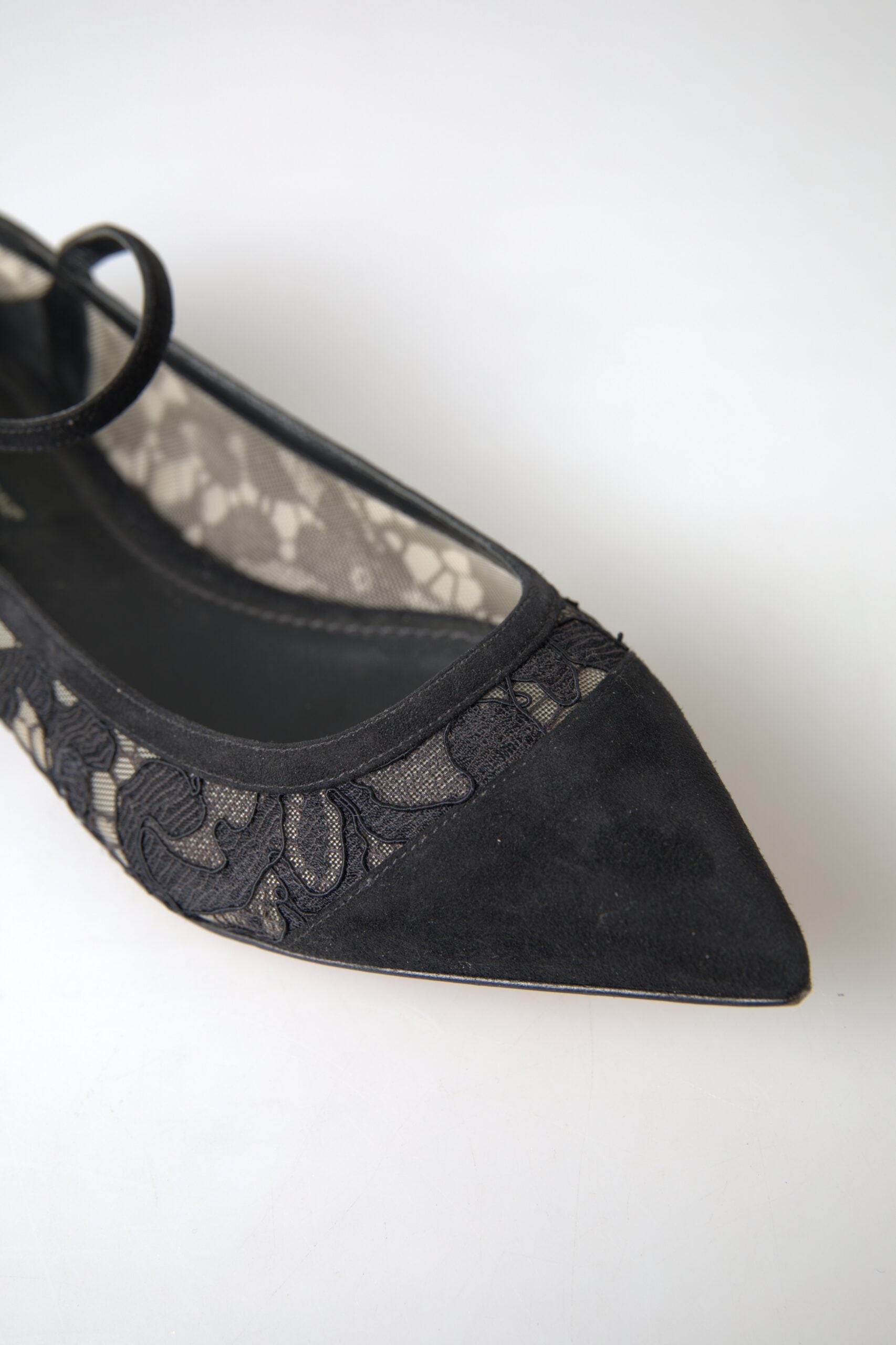 Dolce & Gabbana Black Lace Loafers Ballerina Flats Shoes - DEA STILOSA MILANO