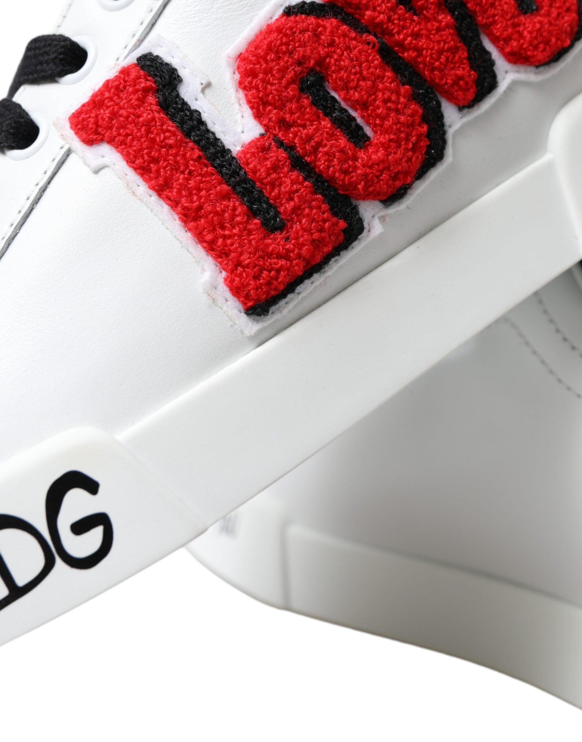 Dolce & Gabbana White Love Patch Portofino Classic Sneakers Shoes - DEA STILOSA MILANO