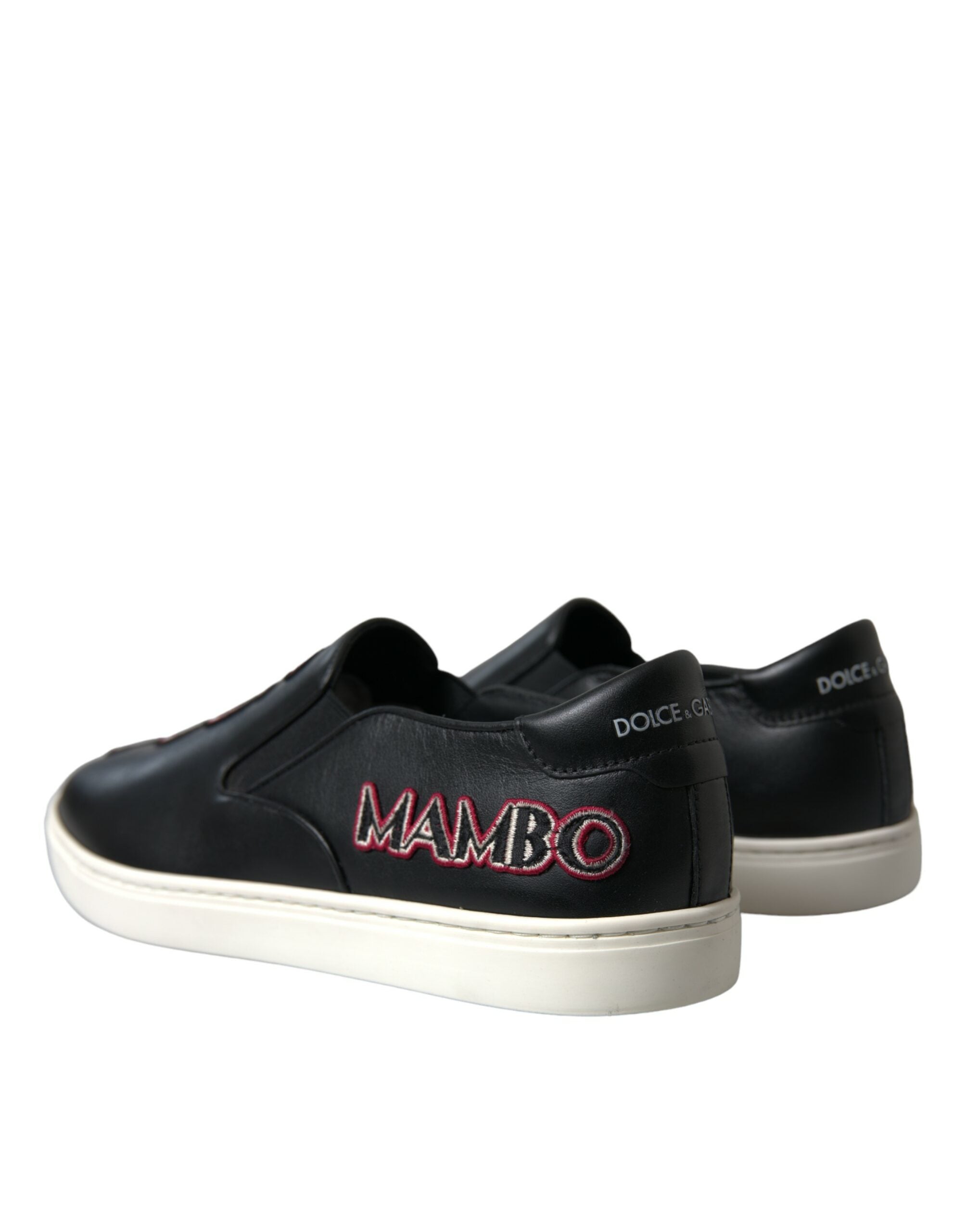 Dolce & Gabbana Black Patch Embellished Slip On Men Sneakers Shoes - DEA STILOSA MILANO