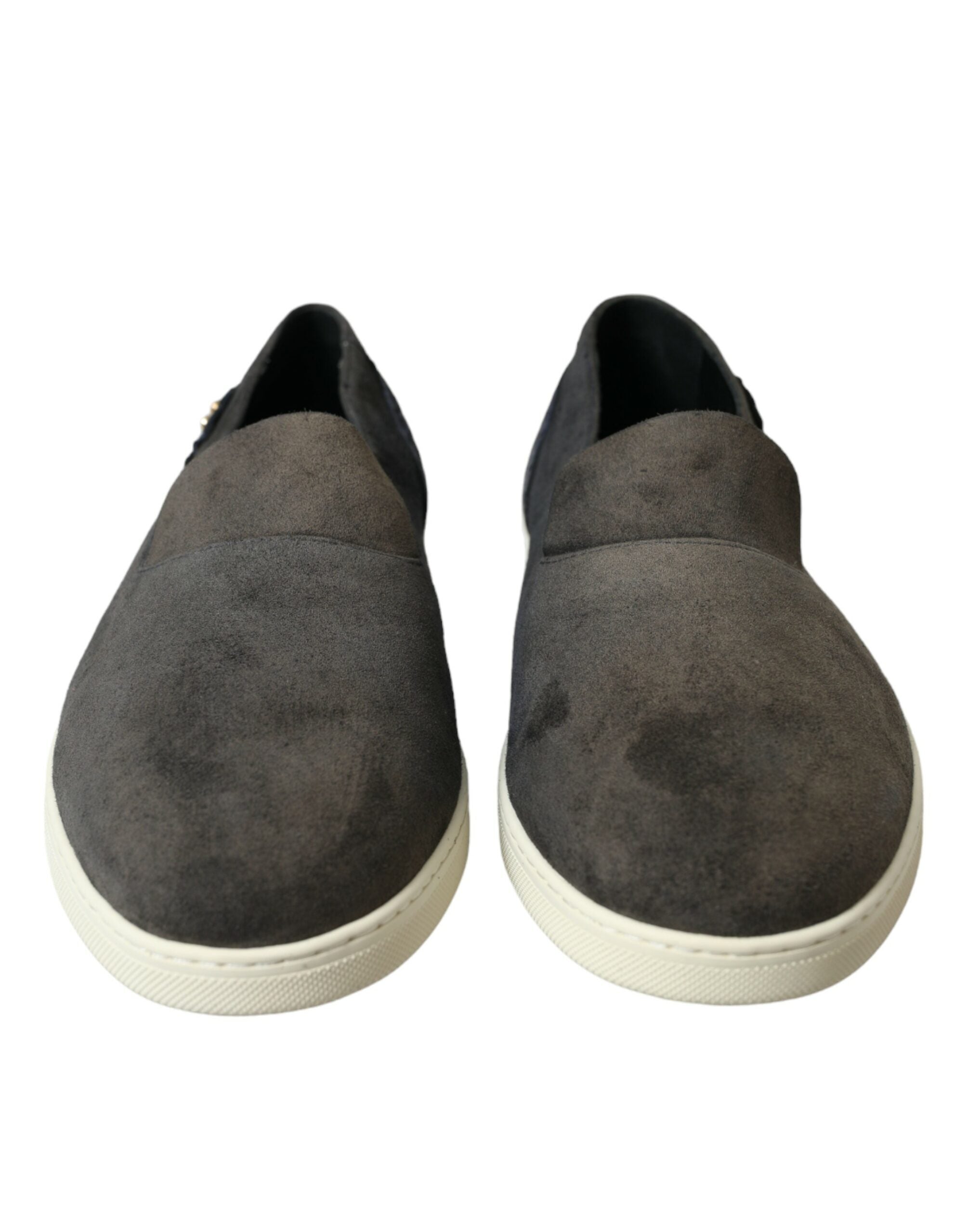 Dolce & Gabbana Blue Suede Caiman Men Loafers Slippers Shoes - DEA STILOSA MILANO