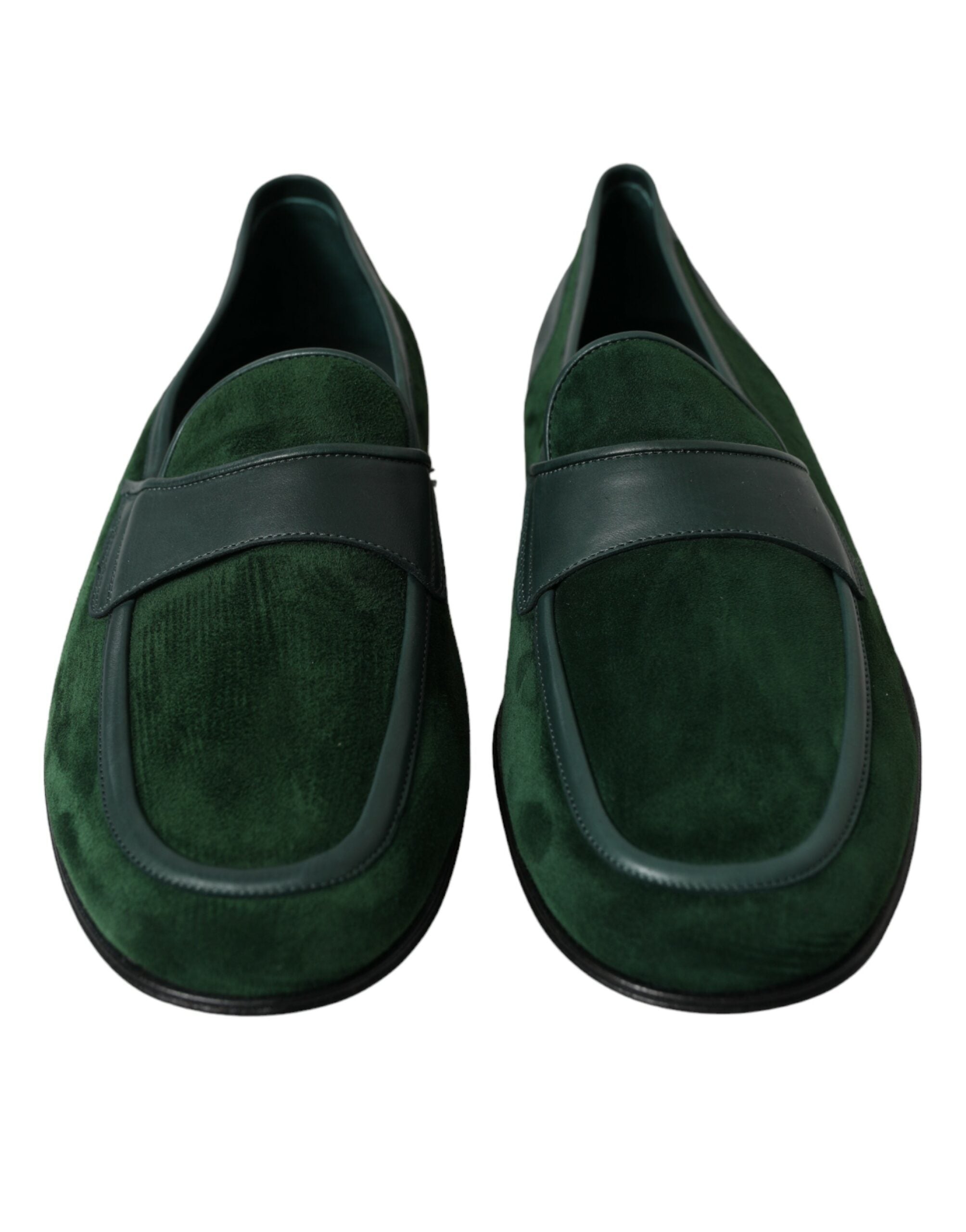 Dolce & Gabbana Green Velvet Slip On Men Loafer Dress Shoes - DEA STILOSA MILANO