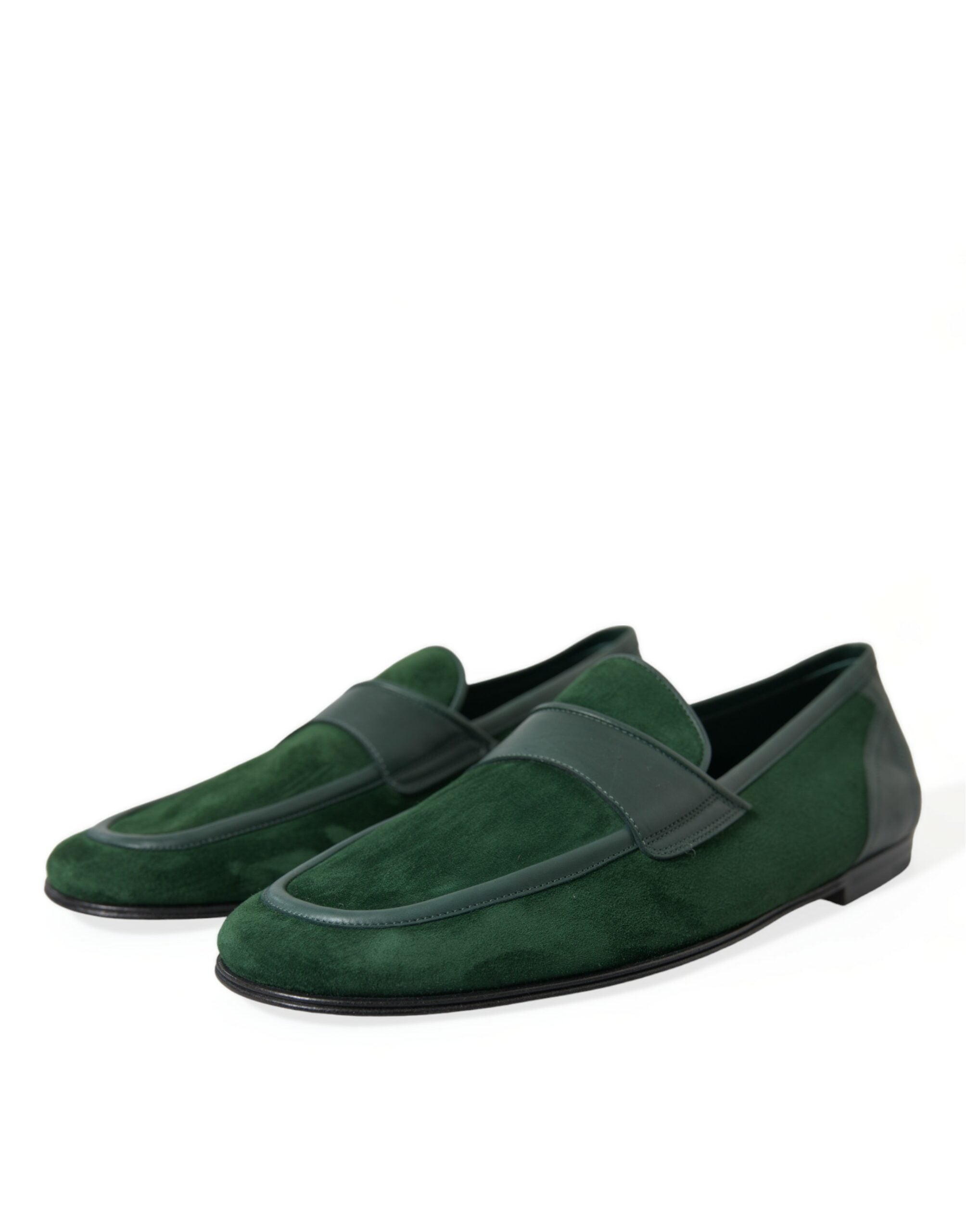 Dolce & Gabbana Green Velvet Slip On Men Loafer Dress Shoes - DEA STILOSA MILANO