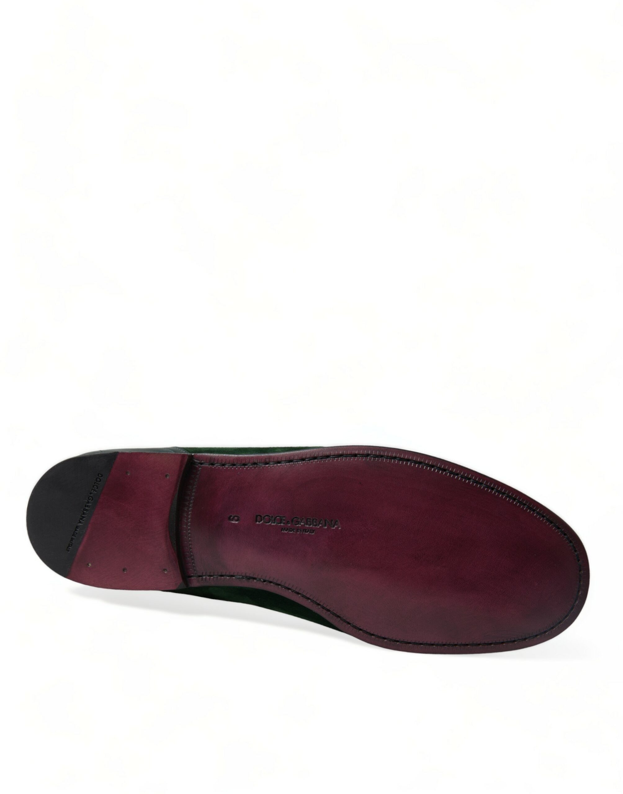 Dolce & Gabbana Green Velvet Slip On Men Loafer Dress Shoes - DEA STILOSA MILANO