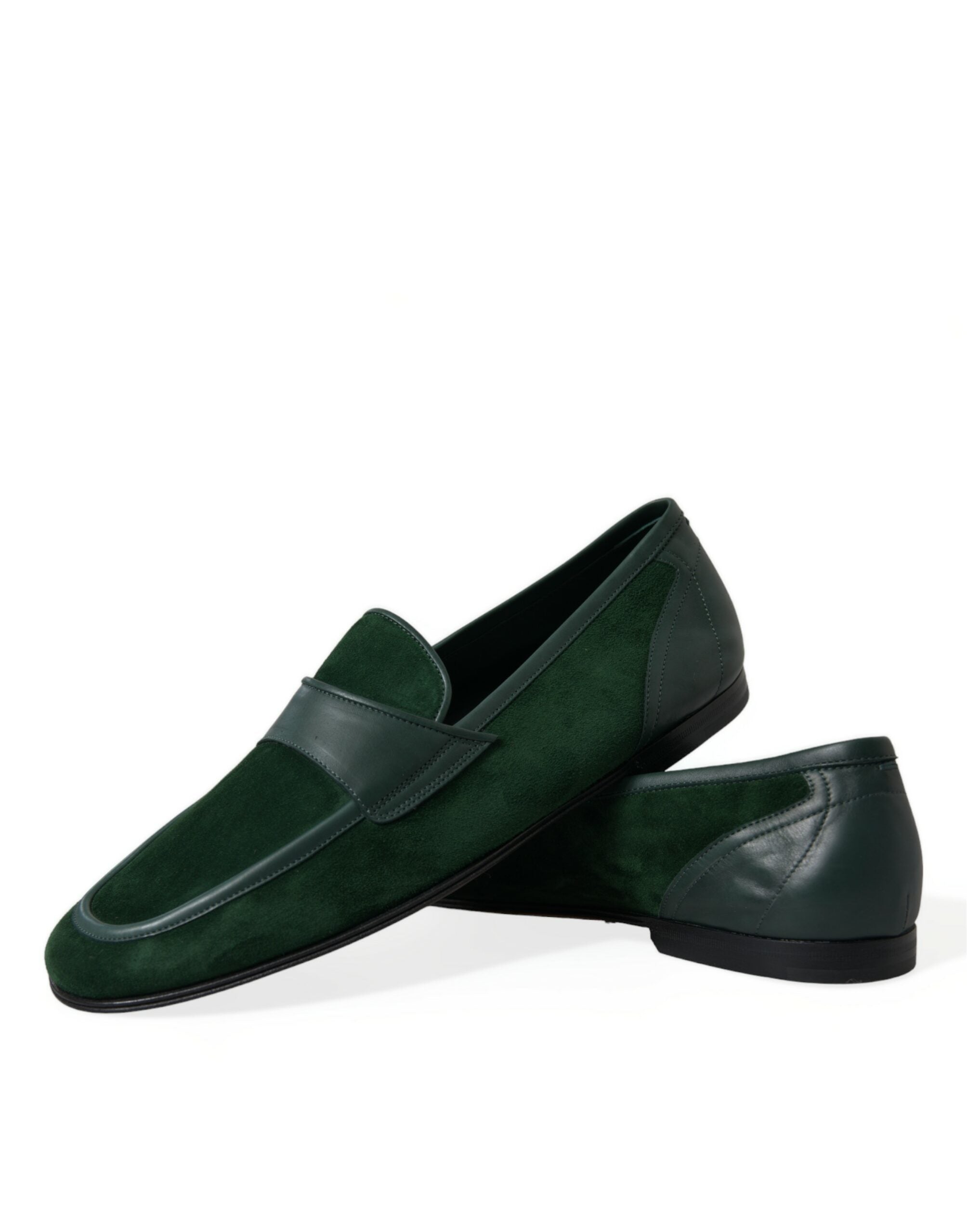 Dolce & Gabbana Green Velvet Slip On Men Loafer Dress Shoes - DEA STILOSA MILANO