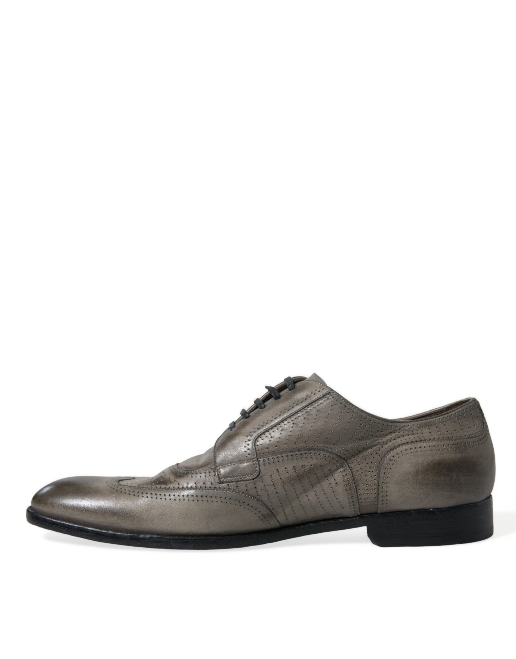 Dolce & Gabbana Brown Leather Lace Up Formal Derby Dress Shoes - DEA STILOSA MILANO