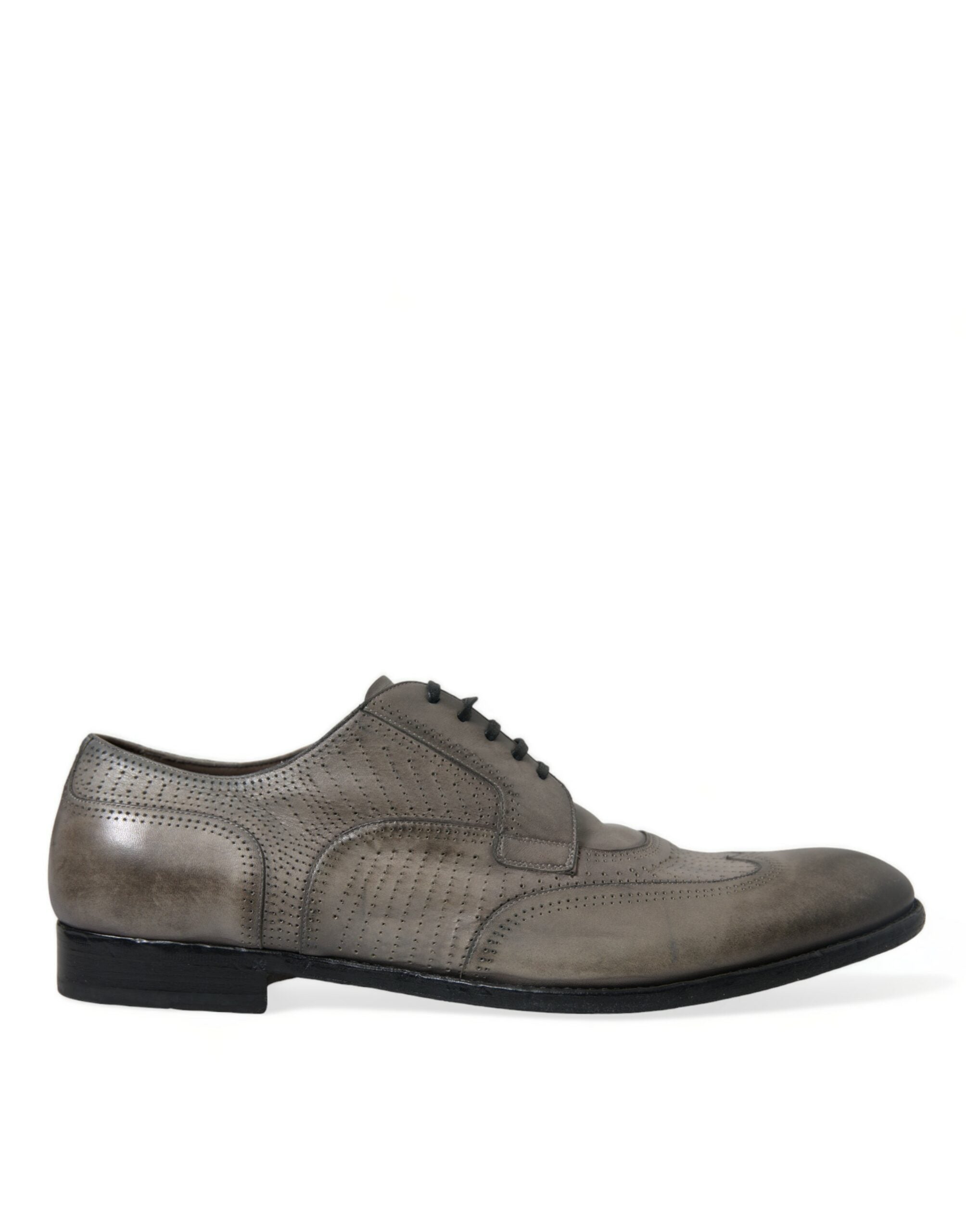 Dolce & Gabbana Brown Leather Lace Up Formal Derby Dress Shoes - DEA STILOSA MILANO
