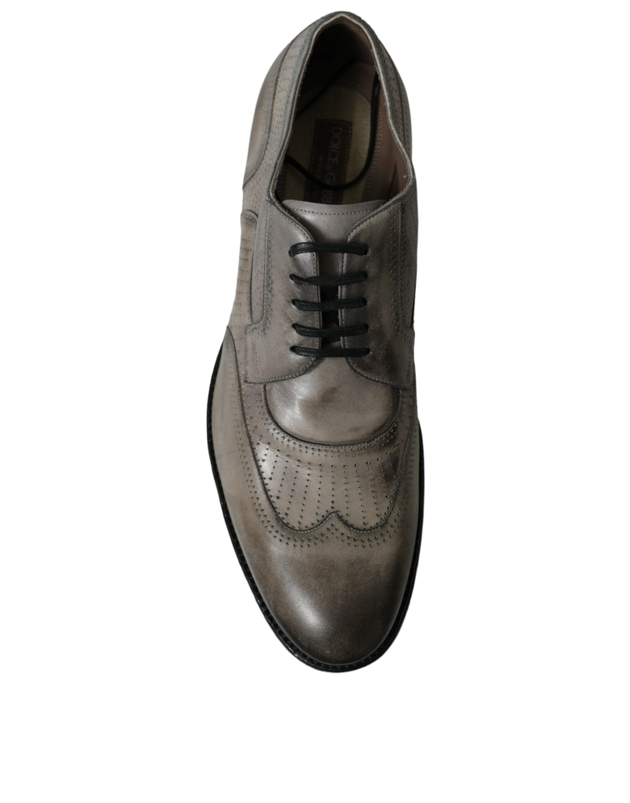 Dolce & Gabbana Brown Leather Lace Up Formal Derby Dress Shoes - DEA STILOSA MILANO