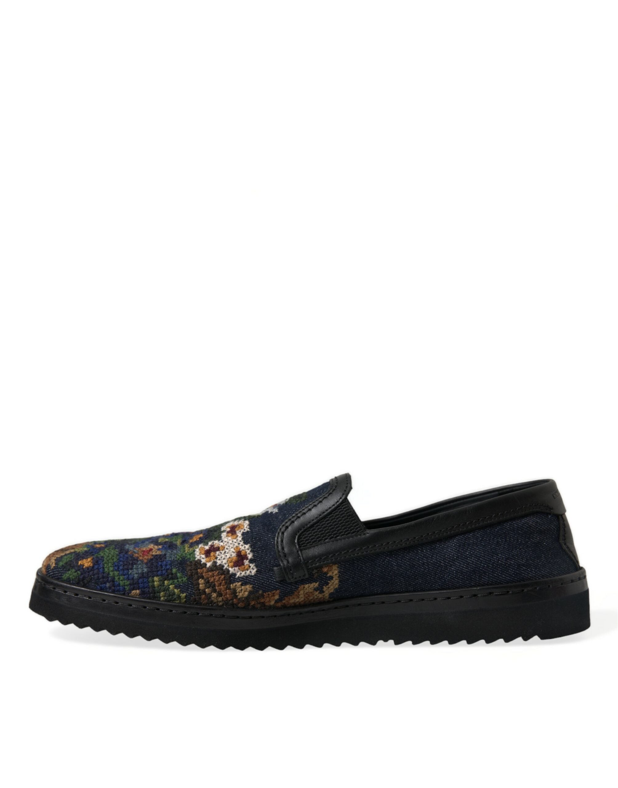Dolce & Gabbana Multicolor Floral Slippers Men Loafers Shoes - DEA STILOSA MILANO
