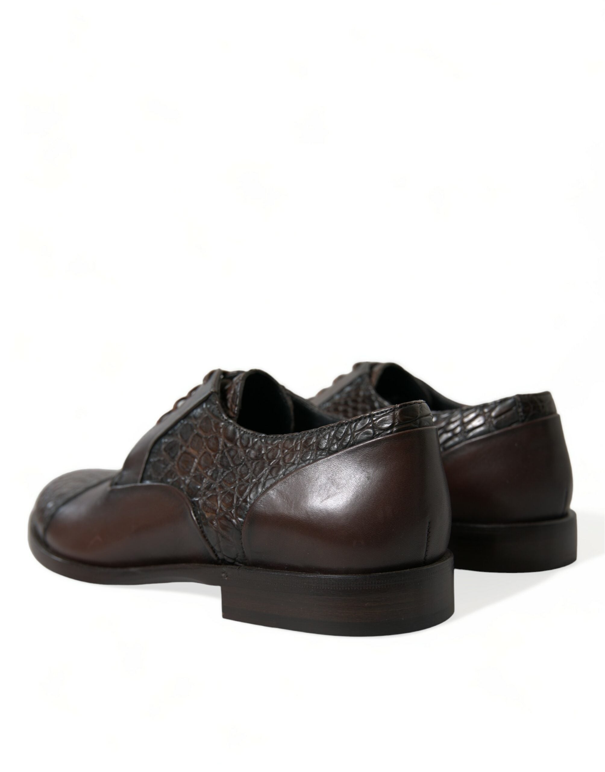 Dolce & Gabbana Brown Exotic Leather Lace Up Oxford Dress Shoes - DEA STILOSA MILANO