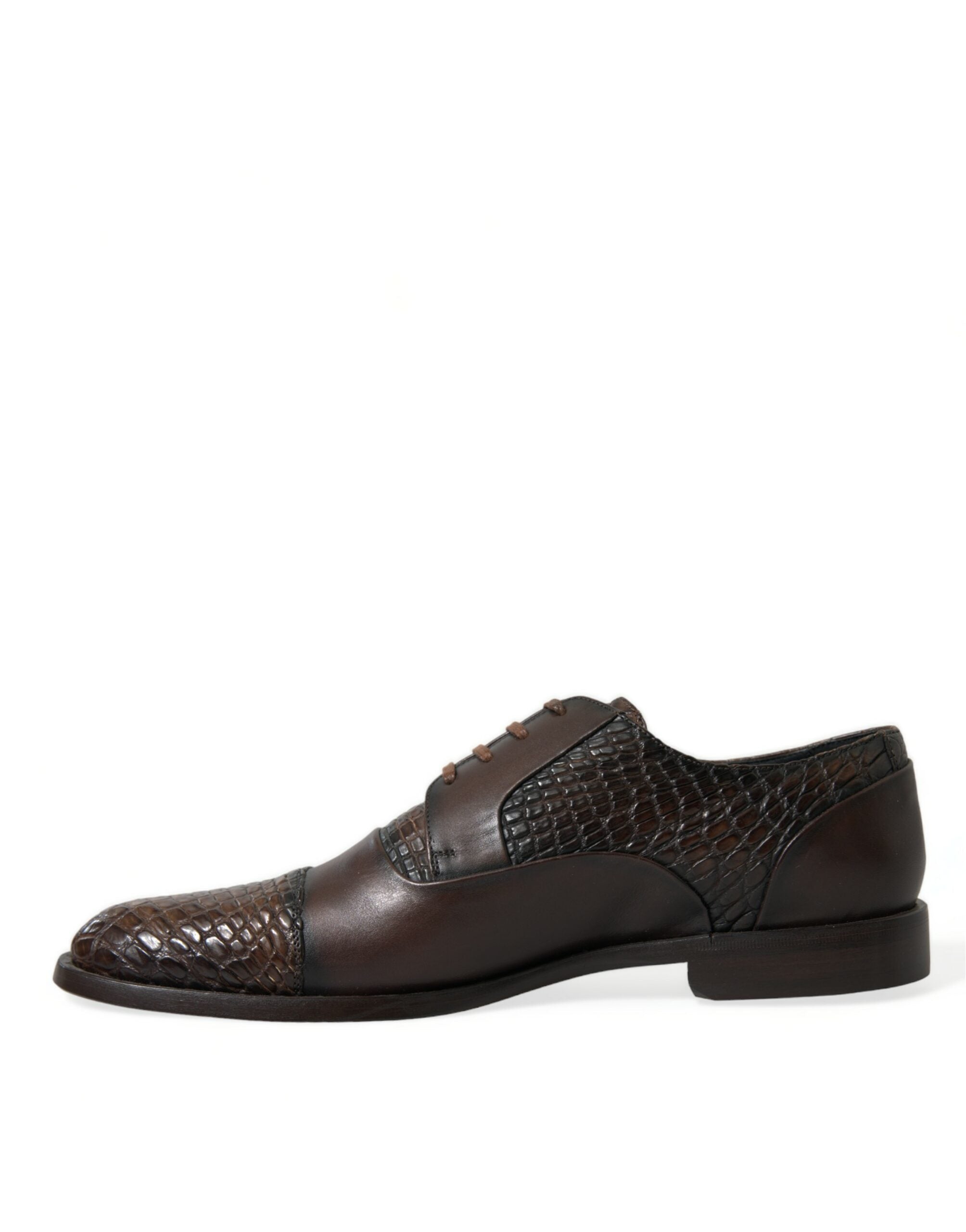 Dolce & Gabbana Brown Exotic Leather Lace Up Oxford Dress Shoes - DEA STILOSA MILANO