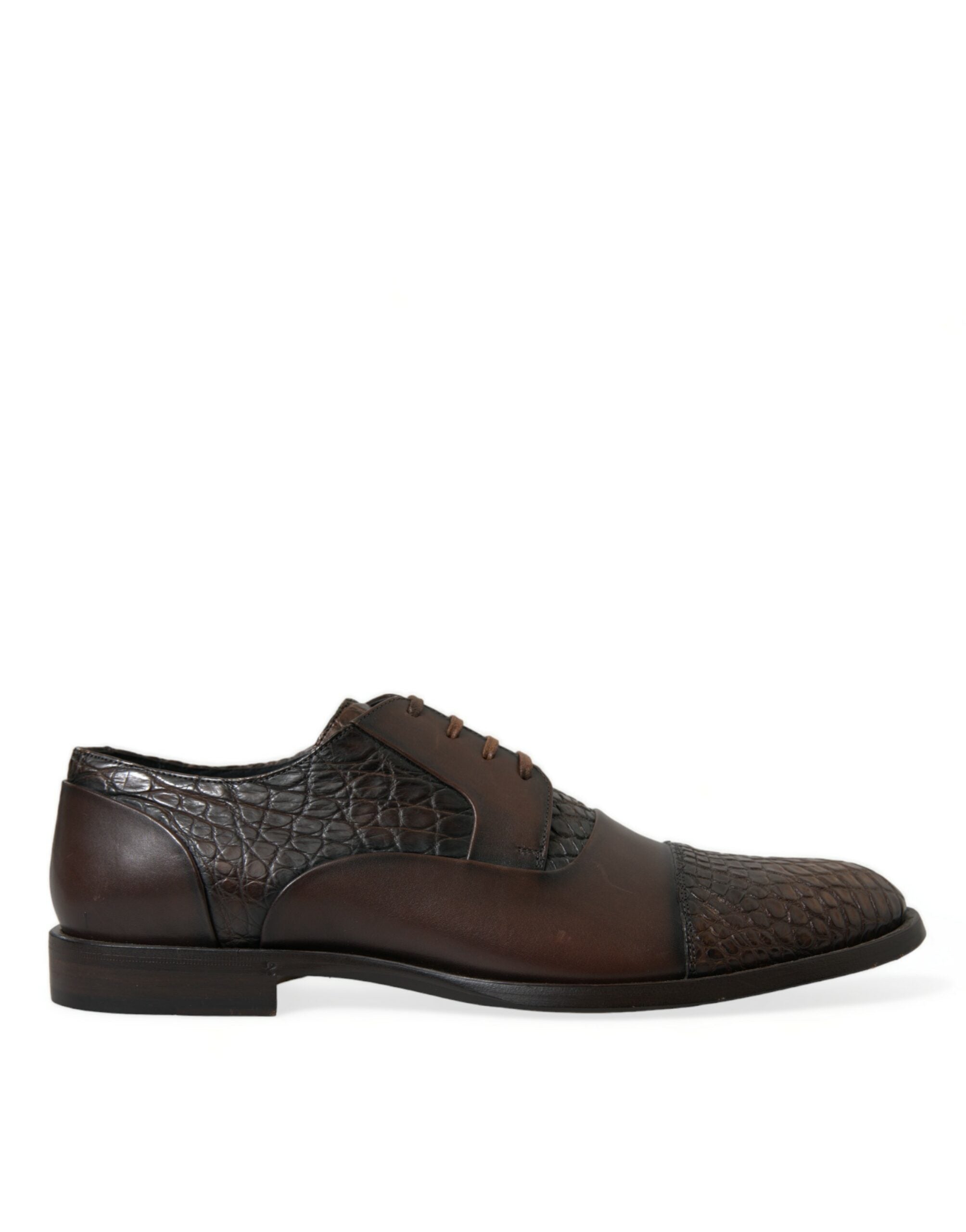 Dolce & Gabbana Brown Exotic Leather Lace Up Oxford Dress Shoes - DEA STILOSA MILANO