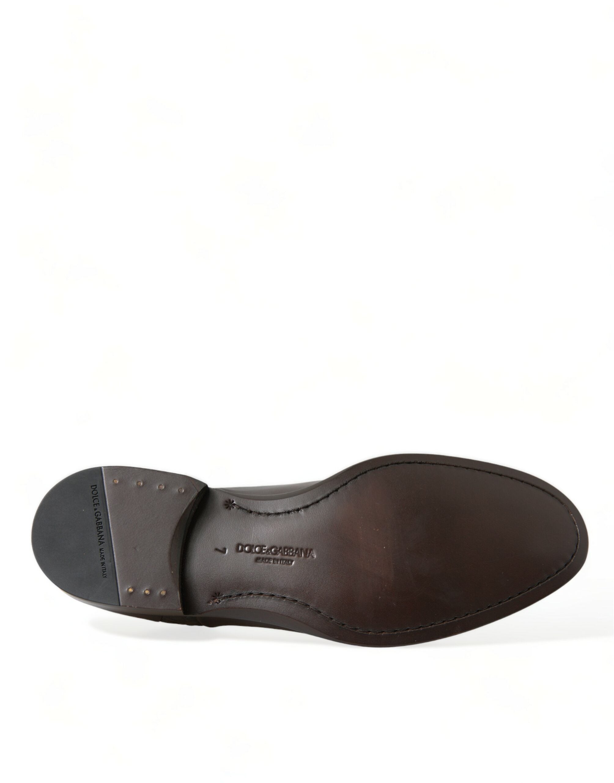 Dolce & Gabbana Brown Exotic Leather Lace Up Oxford Dress Shoes - DEA STILOSA MILANO