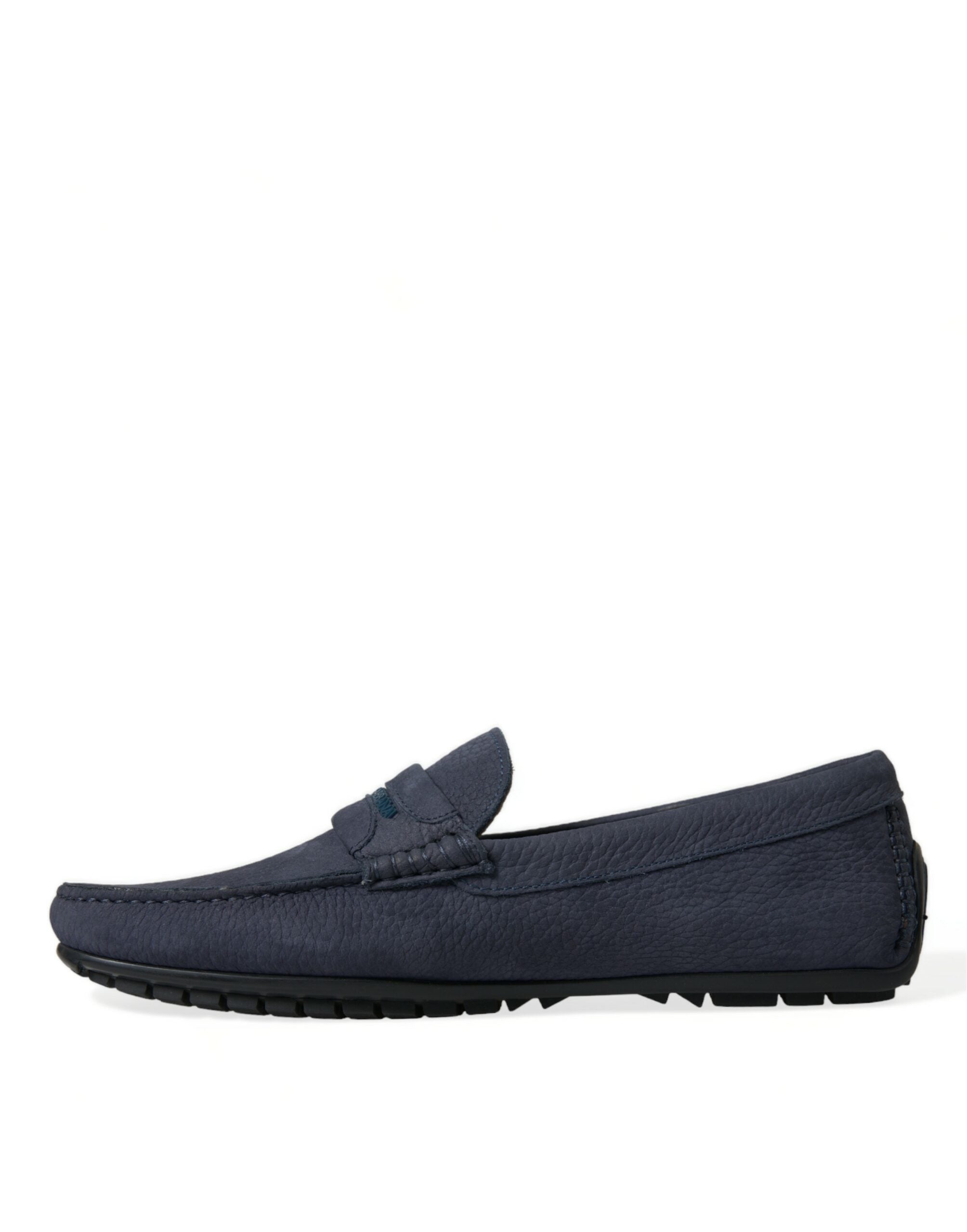 Dolce & Gabbana Blue Calfskin Leather Slip On Moccasin Shoes - DEA STILOSA MILANO