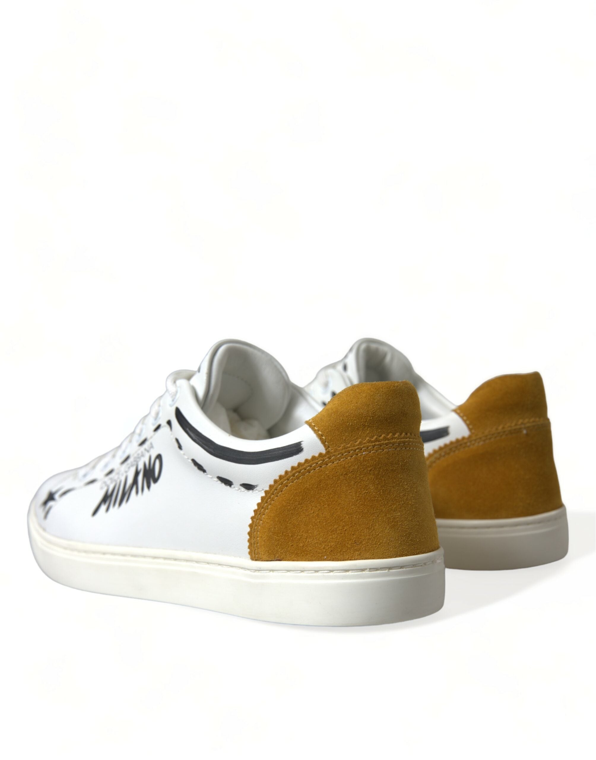 Dolce & Gabbana White Leather LOVE Milano Men Sneakers Shoes - DEA STILOSA MILANO