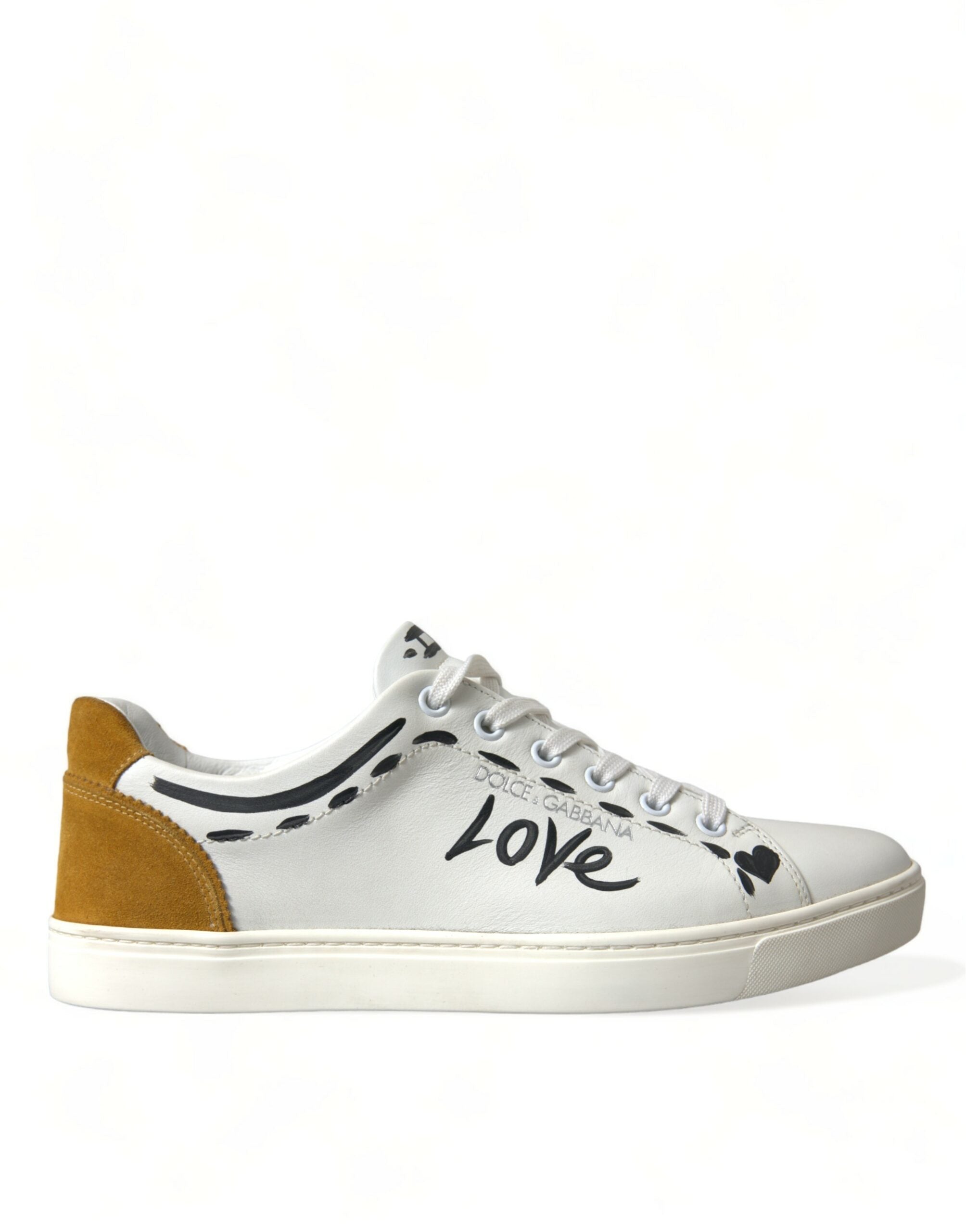 Dolce & Gabbana White Leather LOVE Milano Men Sneakers Shoes - DEA STILOSA MILANO