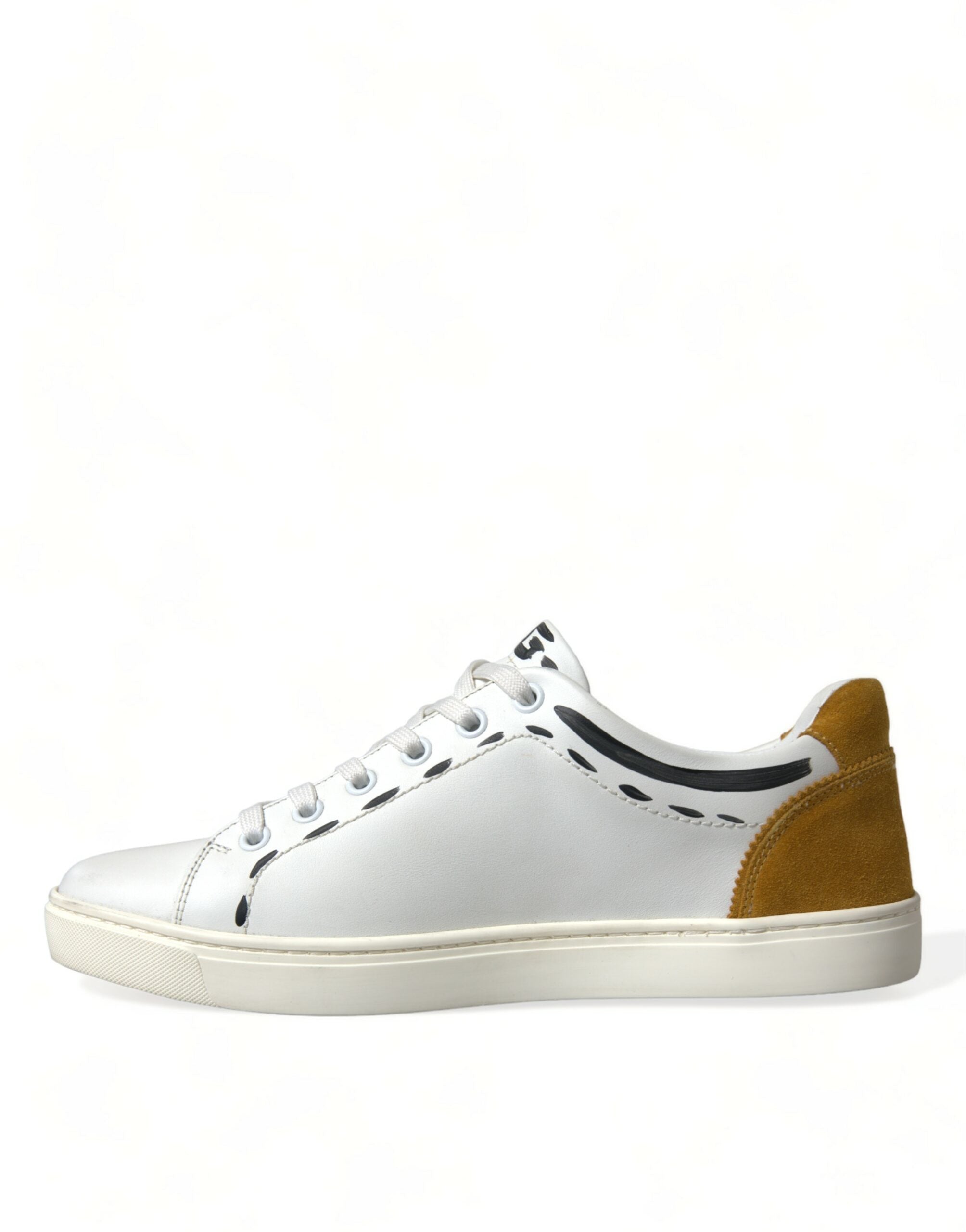 Dolce & Gabbana White Leather LOVE Milano Men Sneakers Shoes - DEA STILOSA MILANO