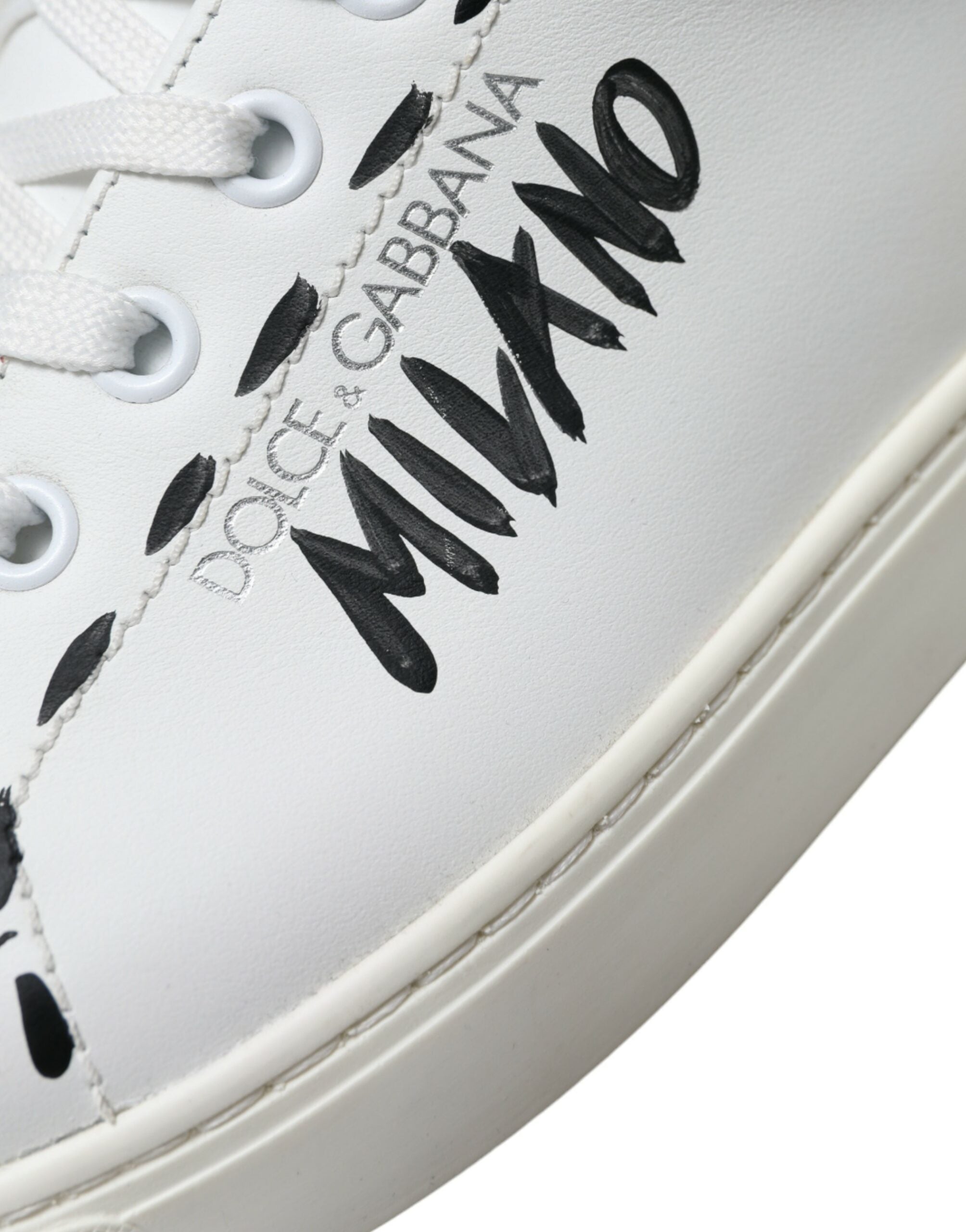 Dolce & Gabbana White Leather LOVE Milano Men Sneakers Shoes - DEA STILOSA MILANO