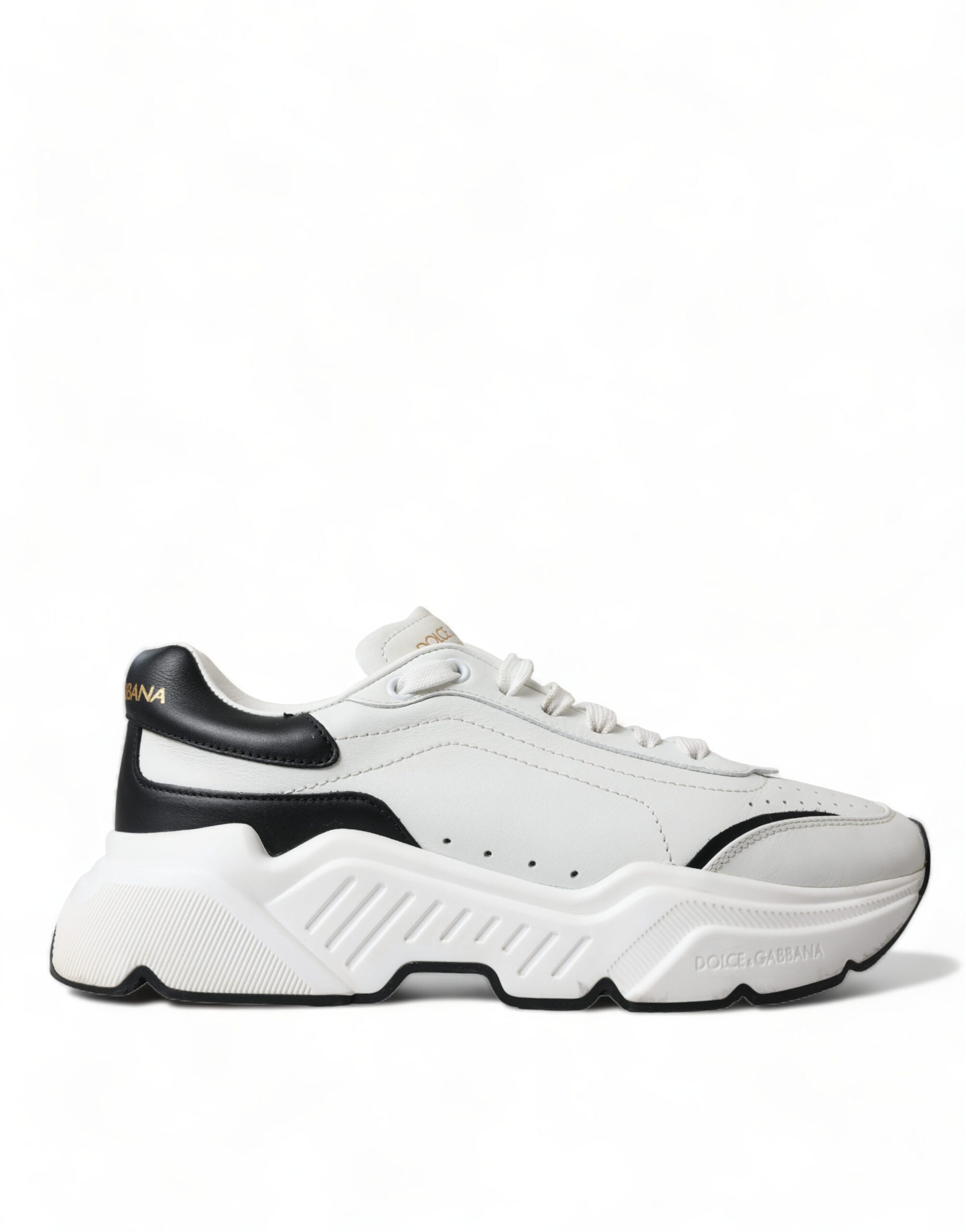 Dolce & Gabbana White Black Low Top Daymaster Sneakers Shoes - DEA STILOSA MILANO