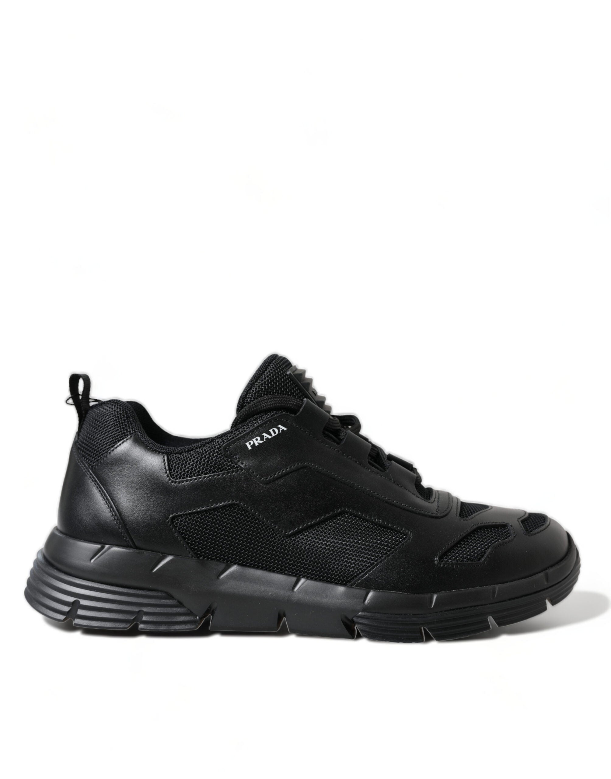 Prada Black Mesh Panel Low Top Twist Trainers Sneakers Shoes - DEA STILOSA MILANO