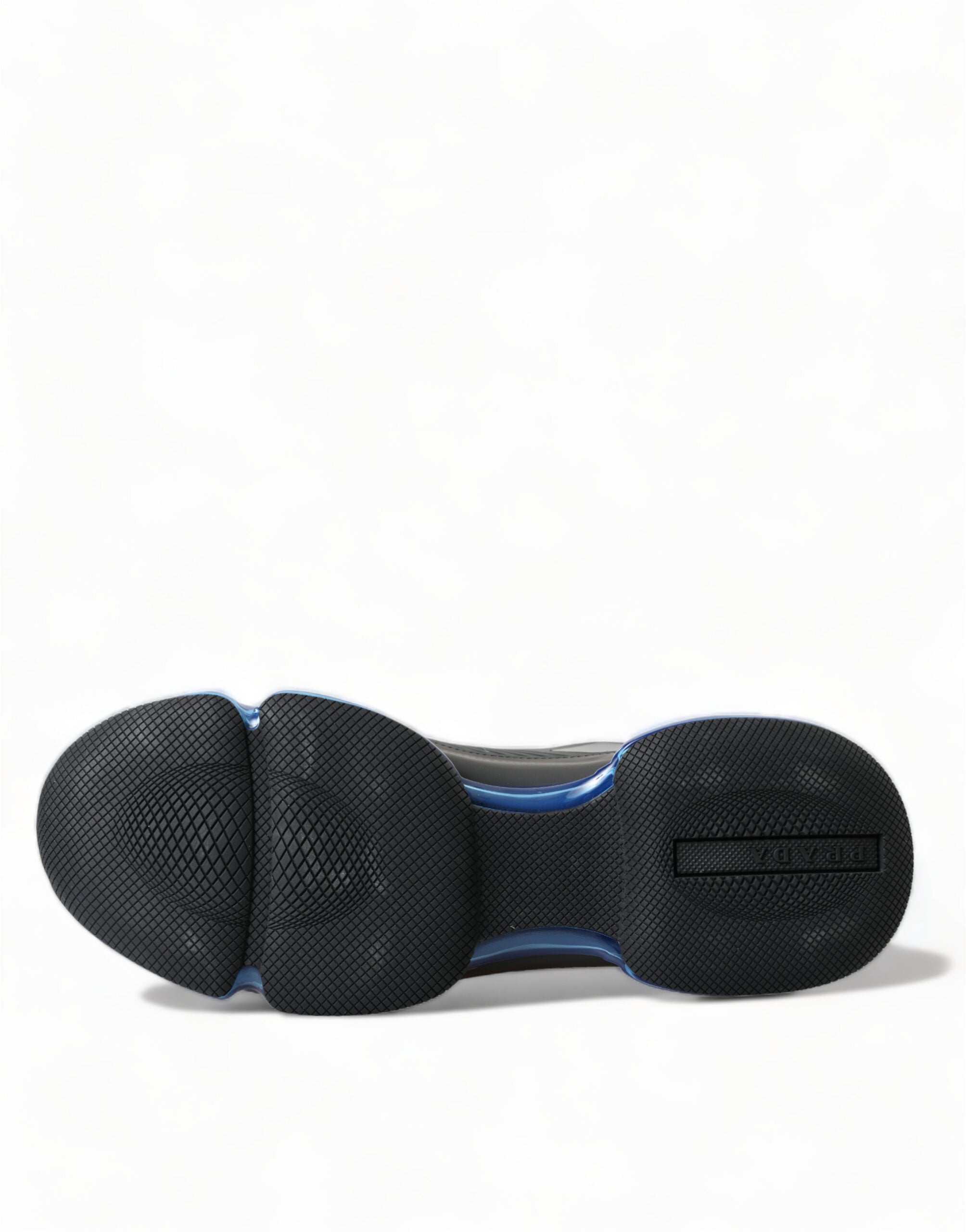 Prada Black Blue Rubber Knit Slip On Low Top Sneakers Shoes - DEA STILOSA MILANO