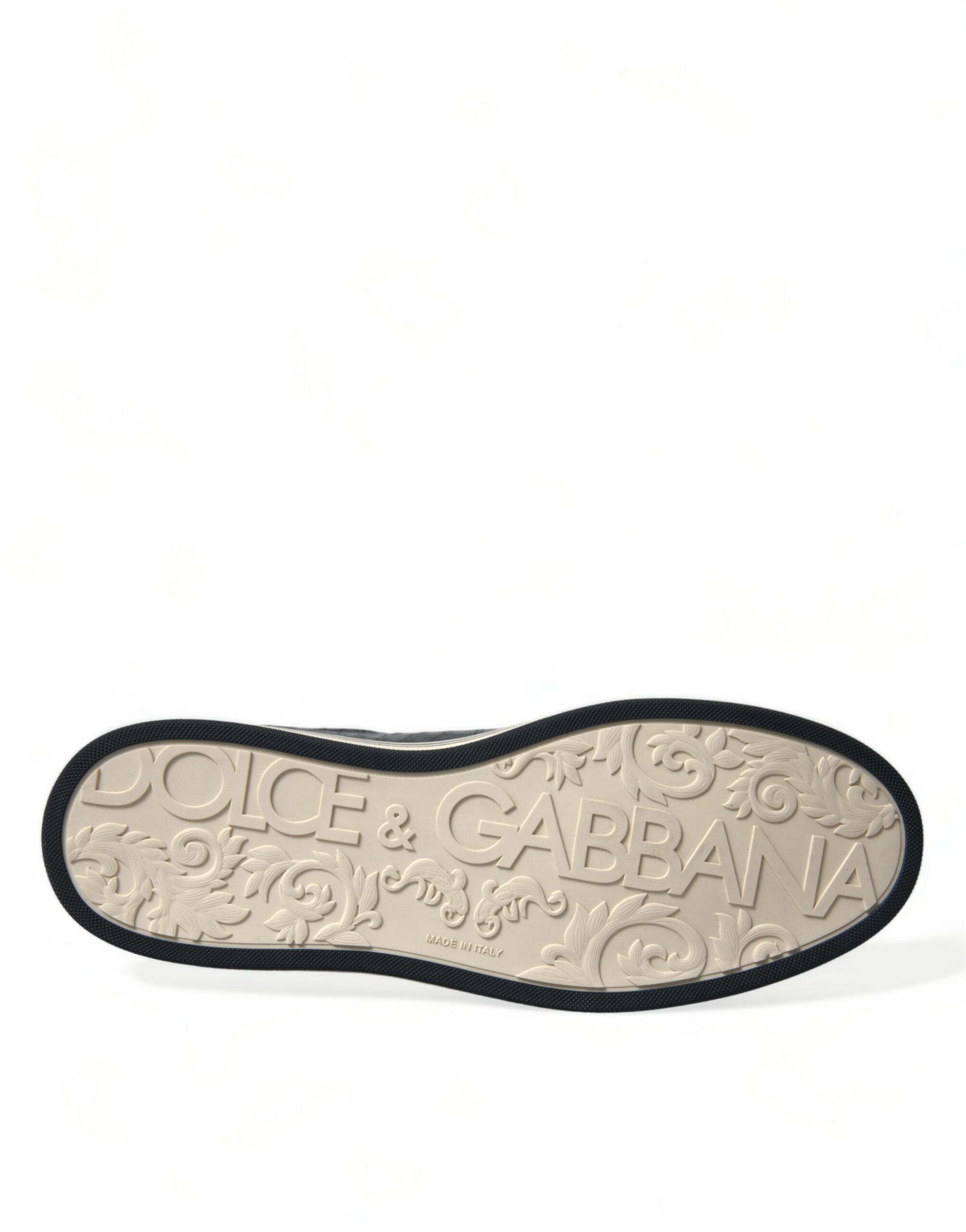 Dolce & Gabbana Black Croc Exotic Leather Men Casual Sneakers Shoes - DEA STILOSA MILANO