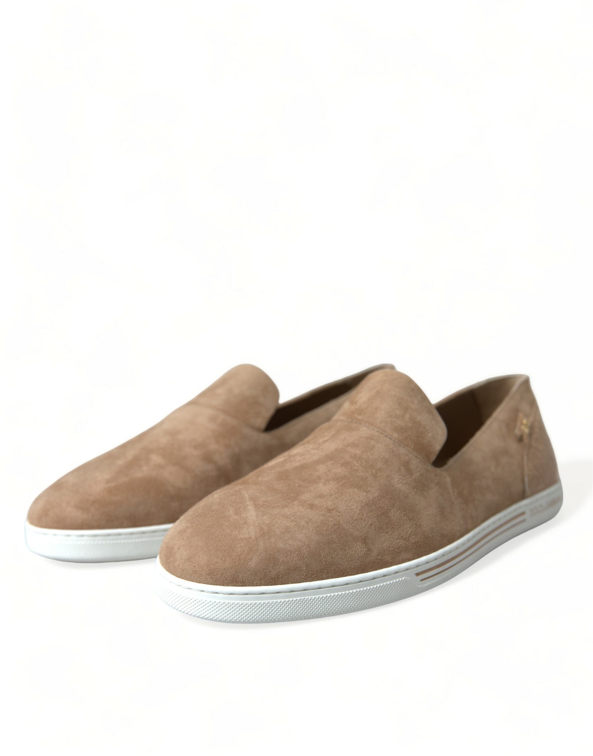 Dolce & Gabbana Beige Suede Caiman Men Loafers Slippers Shoes - DEA STILOSA MILANO