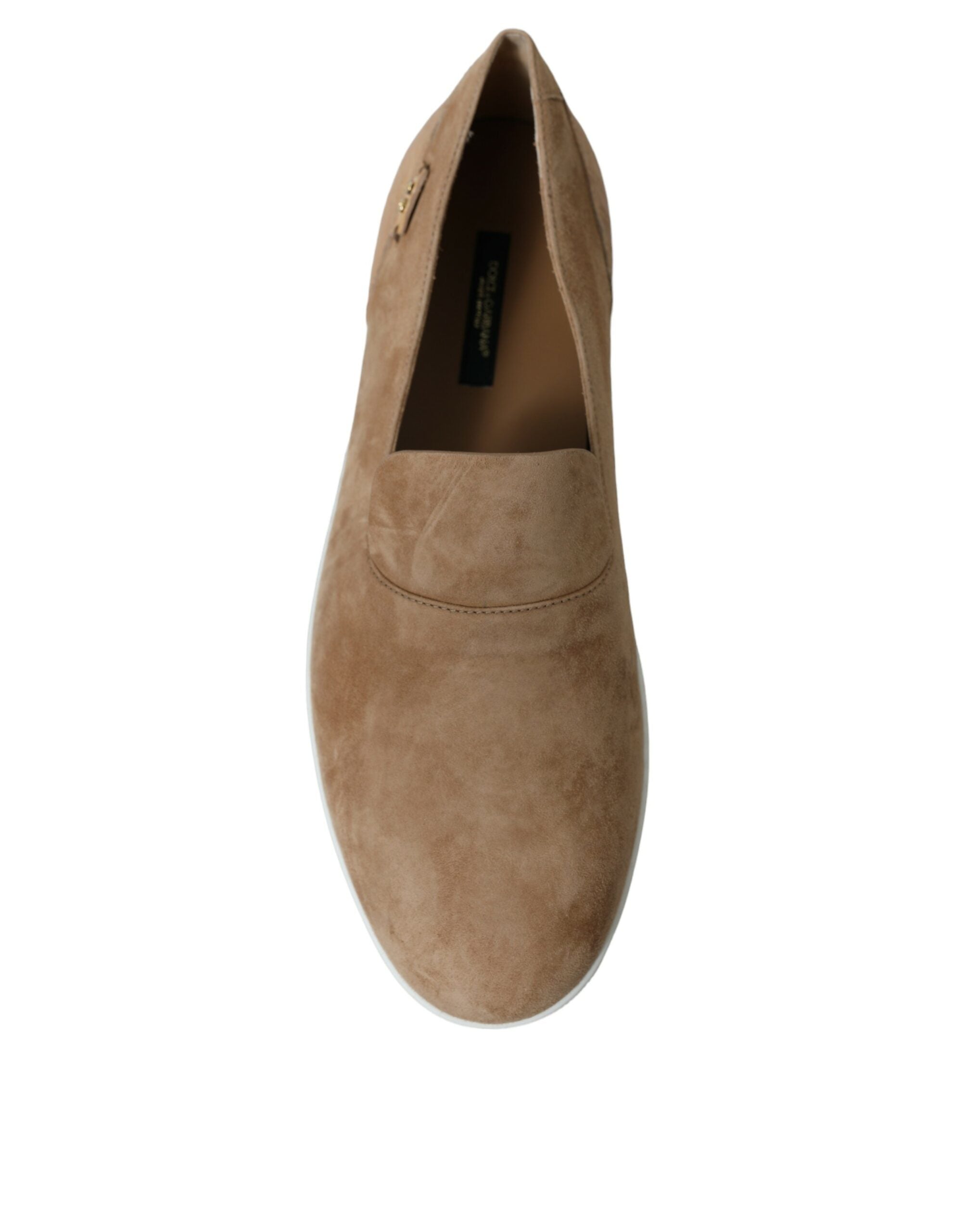 Dolce & Gabbana Beige Suede Caiman Men Loafers Slippers Shoes - DEA STILOSA MILANO