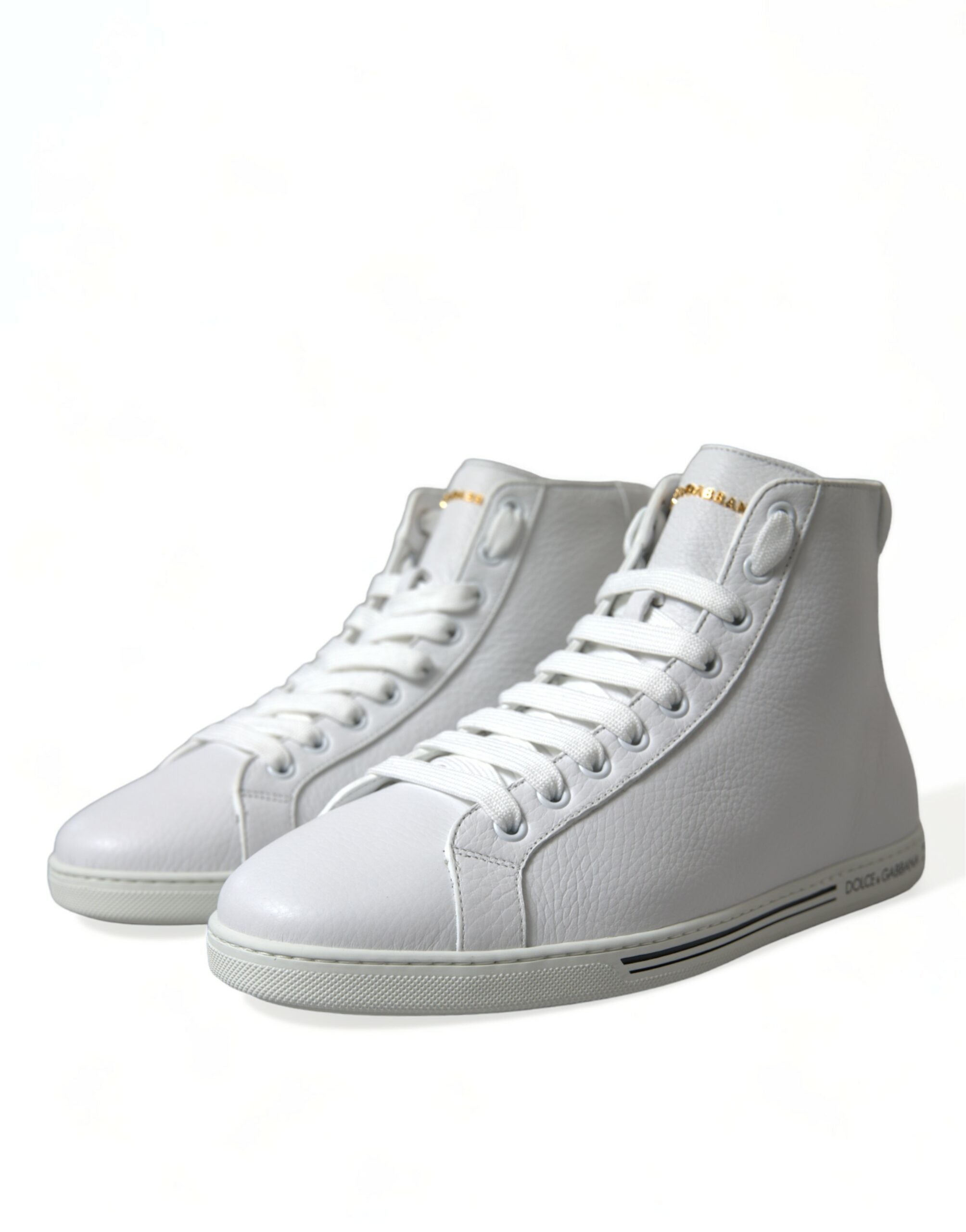 Dolce & Gabbana White Saint Tropez High Top Men Sneakers Shoes - DEA STILOSA MILANO