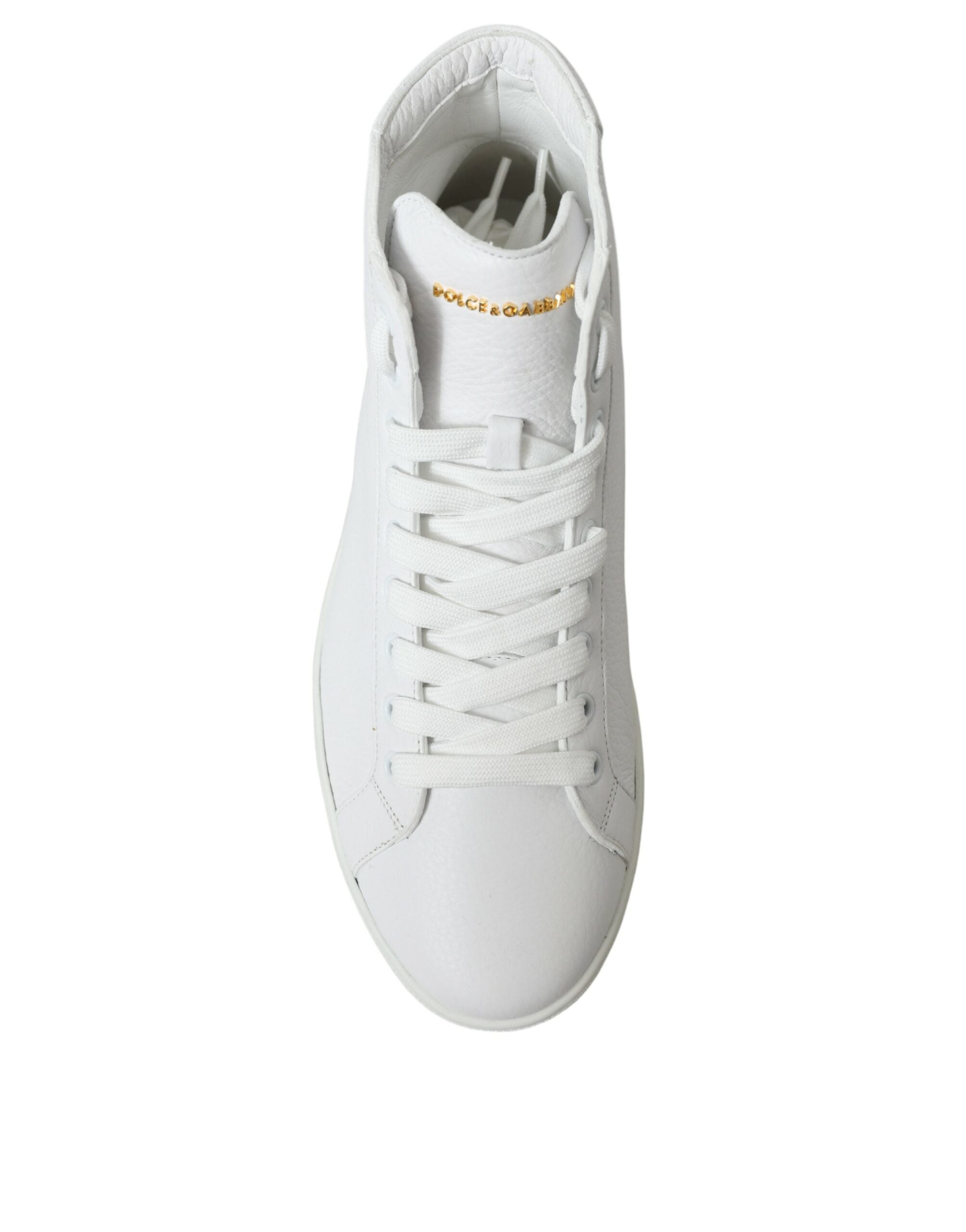 Dolce & Gabbana White Saint Tropez High Top Men Sneakers Shoes - DEA STILOSA MILANO