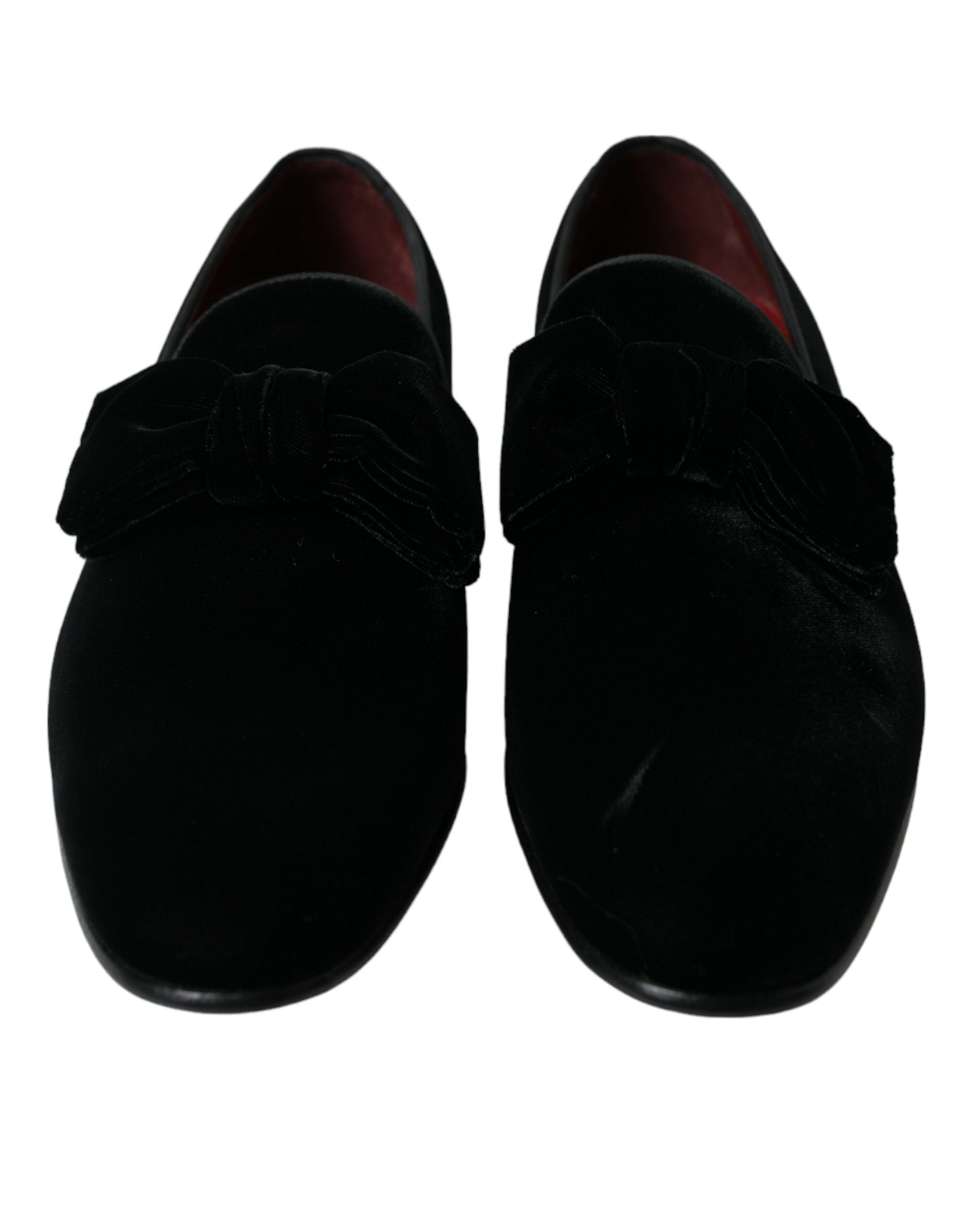 Dolce & Gabbana Black Velvet Loafers Formal Dress Shoes - DEA STILOSA MILANO