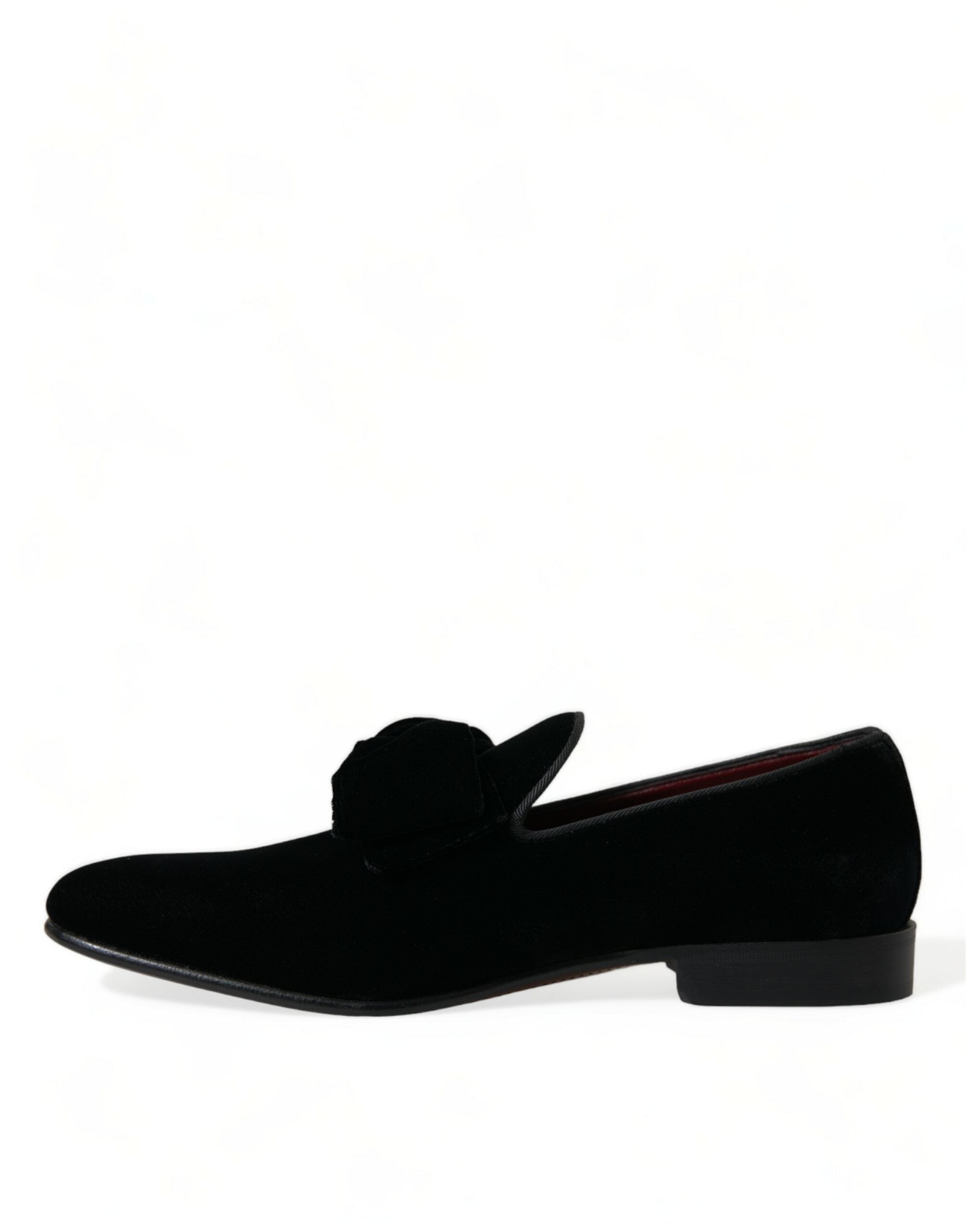 Dolce & Gabbana Black Velvet Loafers Formal Dress Shoes - DEA STILOSA MILANO