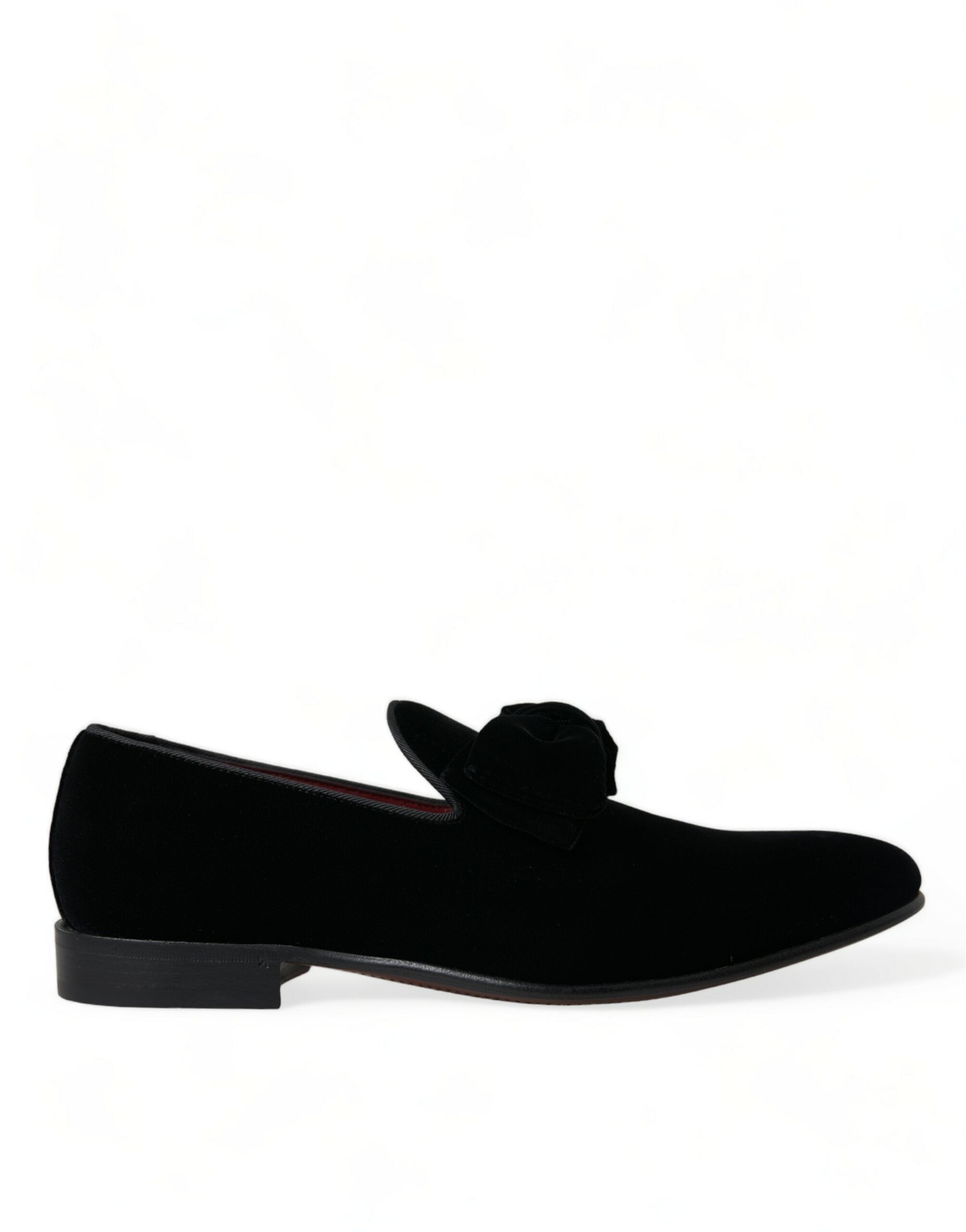 Dolce & Gabbana Black Velvet Loafers Formal Dress Shoes - DEA STILOSA MILANO