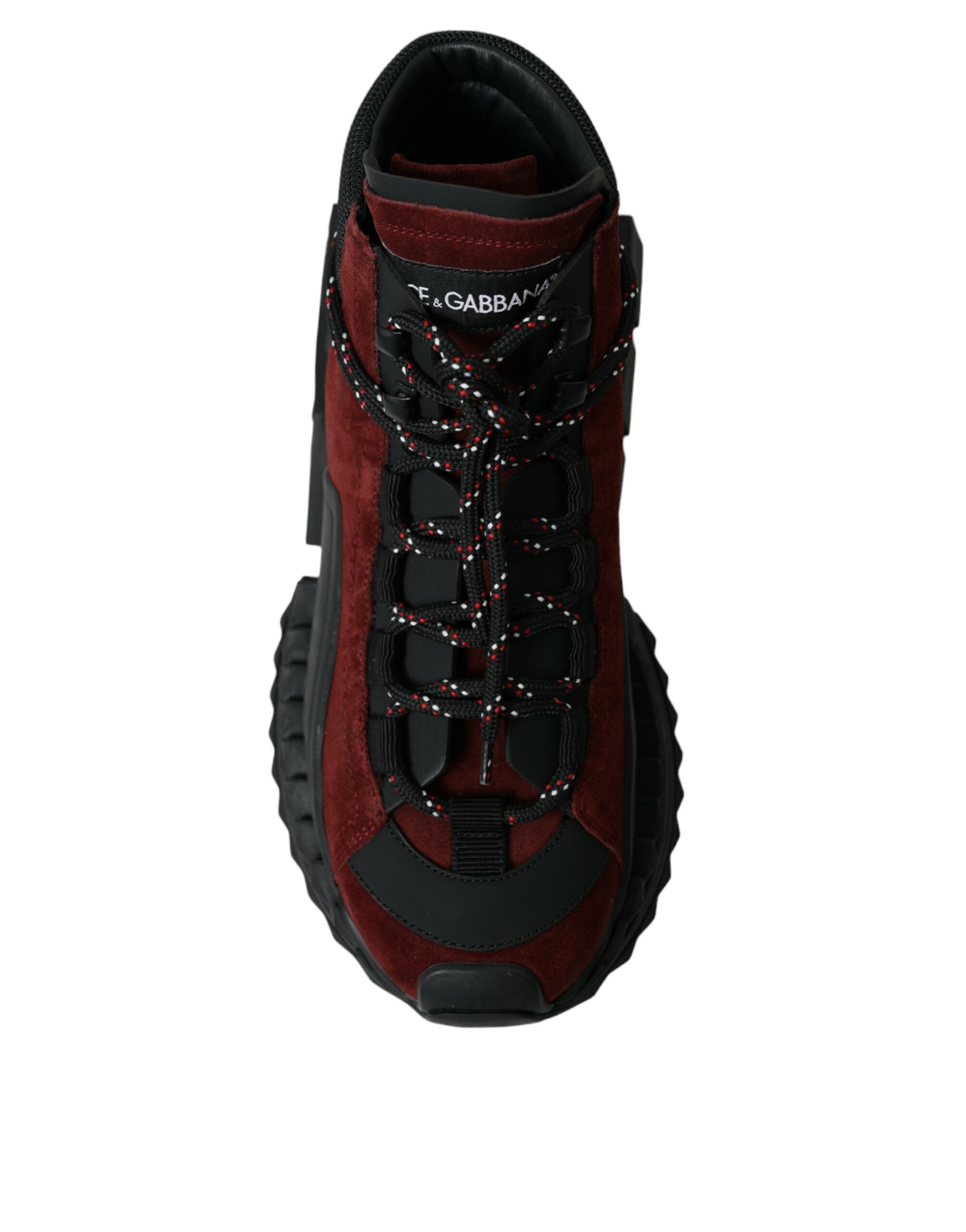 Dolce & Gabbana Burgundy Super King High Top Men Sneakers Shoes - DEA STILOSA MILANO