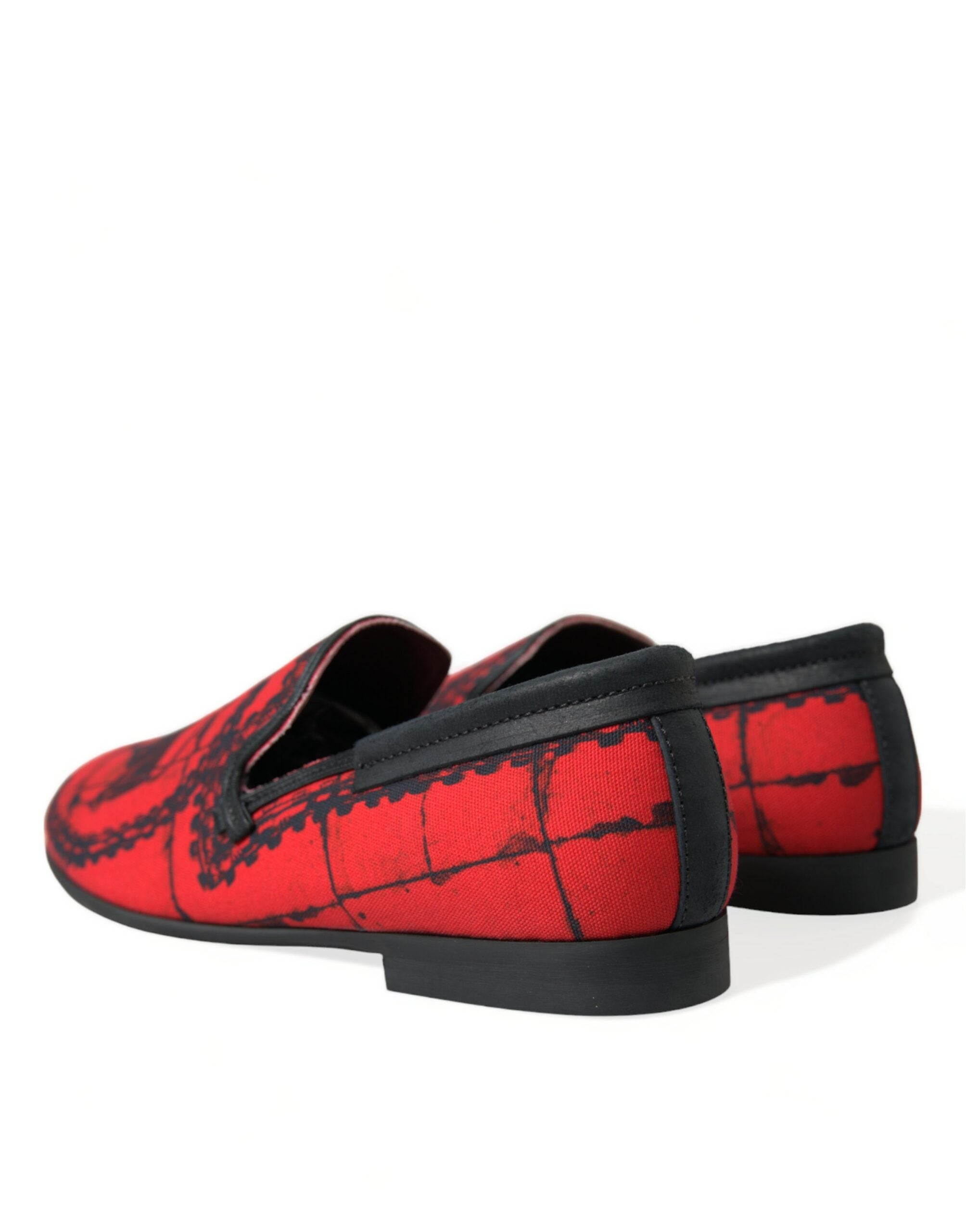 Dolce & Gabbana Red Black Torero Loafers Slippers Men Shoes - DEA STILOSA MILANO
