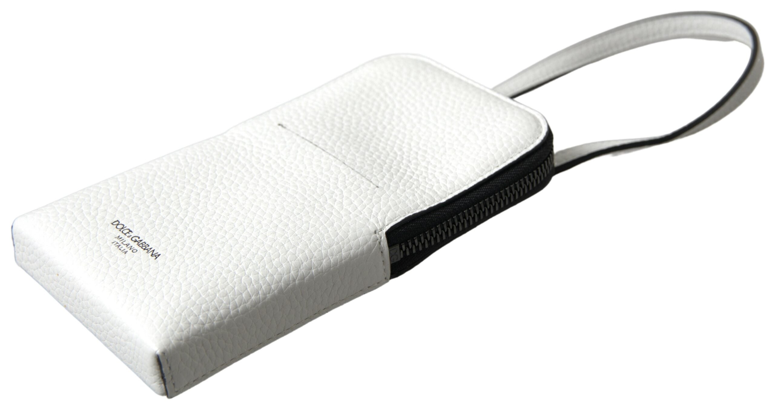 Dolce & Gabbana White Leather Purse Crossbody Sling Phone Bag - DEA STILOSA MILANO